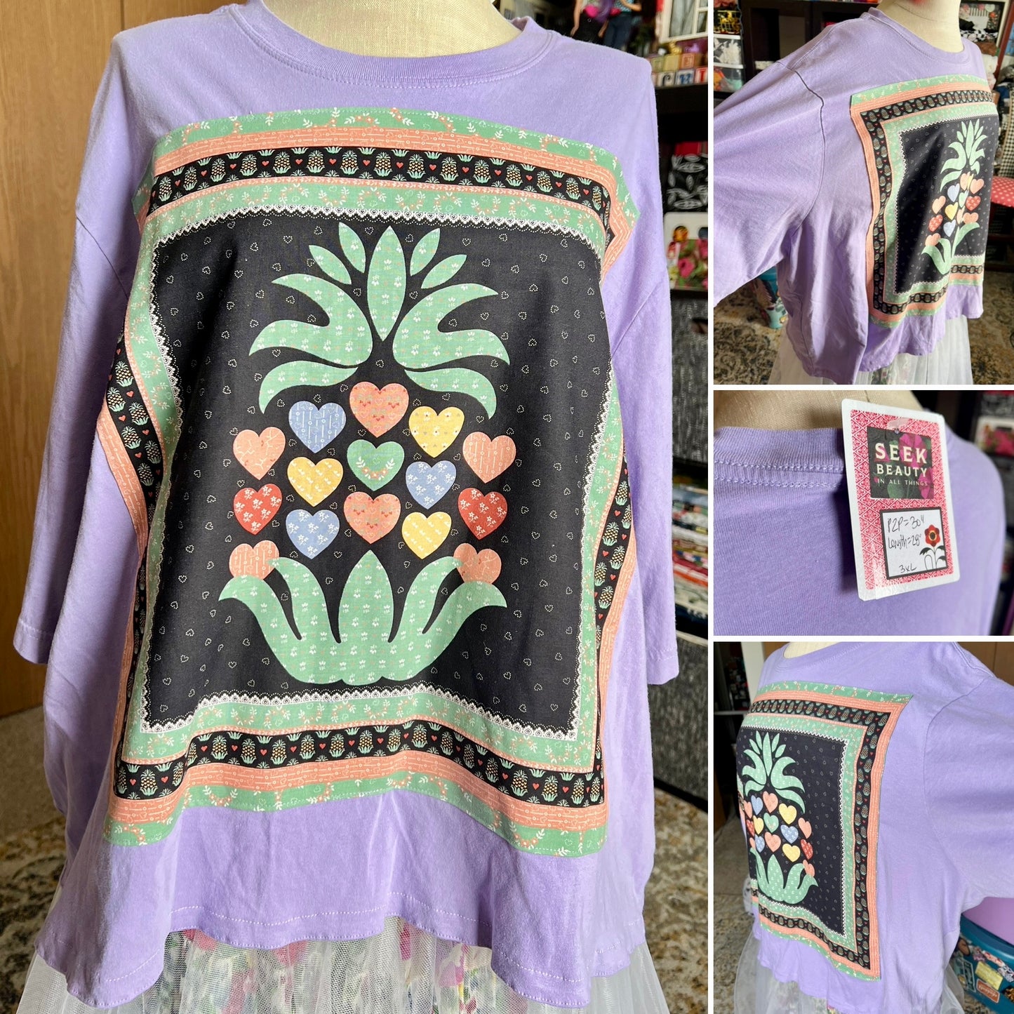 A Quilty Tee Shirt - Thrifted Upcycled Tshirts