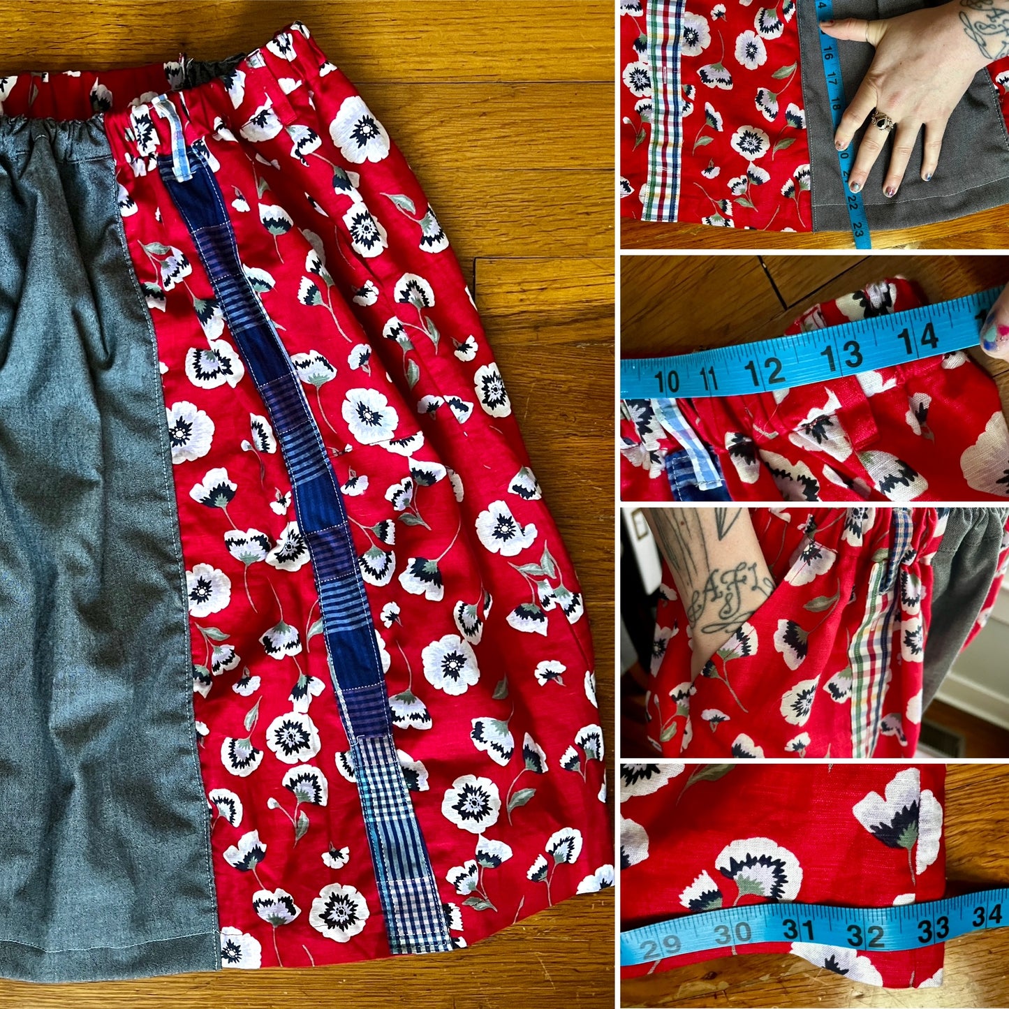 Patchwork Skirt Collection - Sustainable Skirt with Pockets!