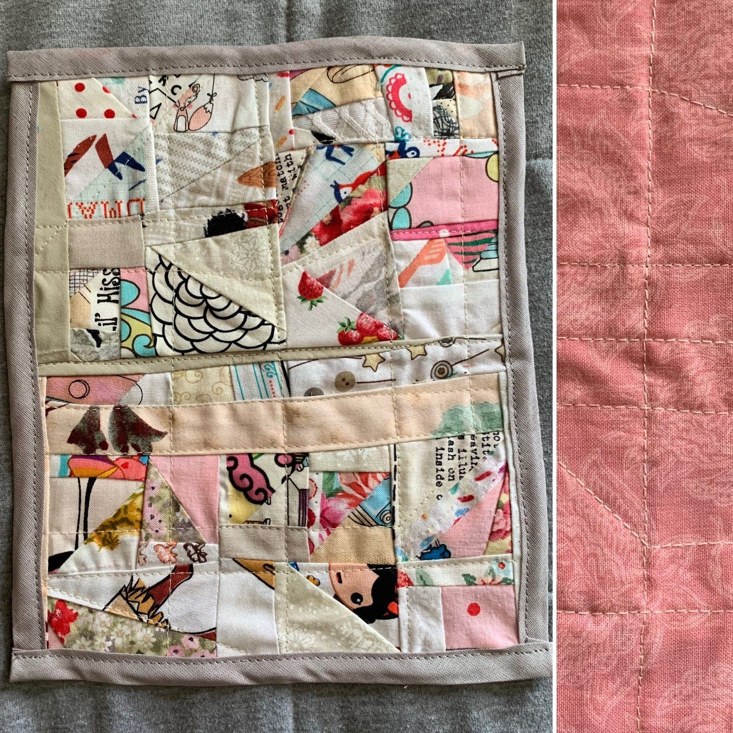 Dollhouse Quilt - 1:12 Scale Scrappy Throw - Choose Your Color Combo!