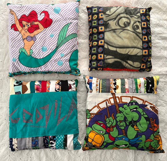 Pillow - Tooth Fairy Pocket - Little Mermaid, Godzilla, TMNT, Ninja Turtle