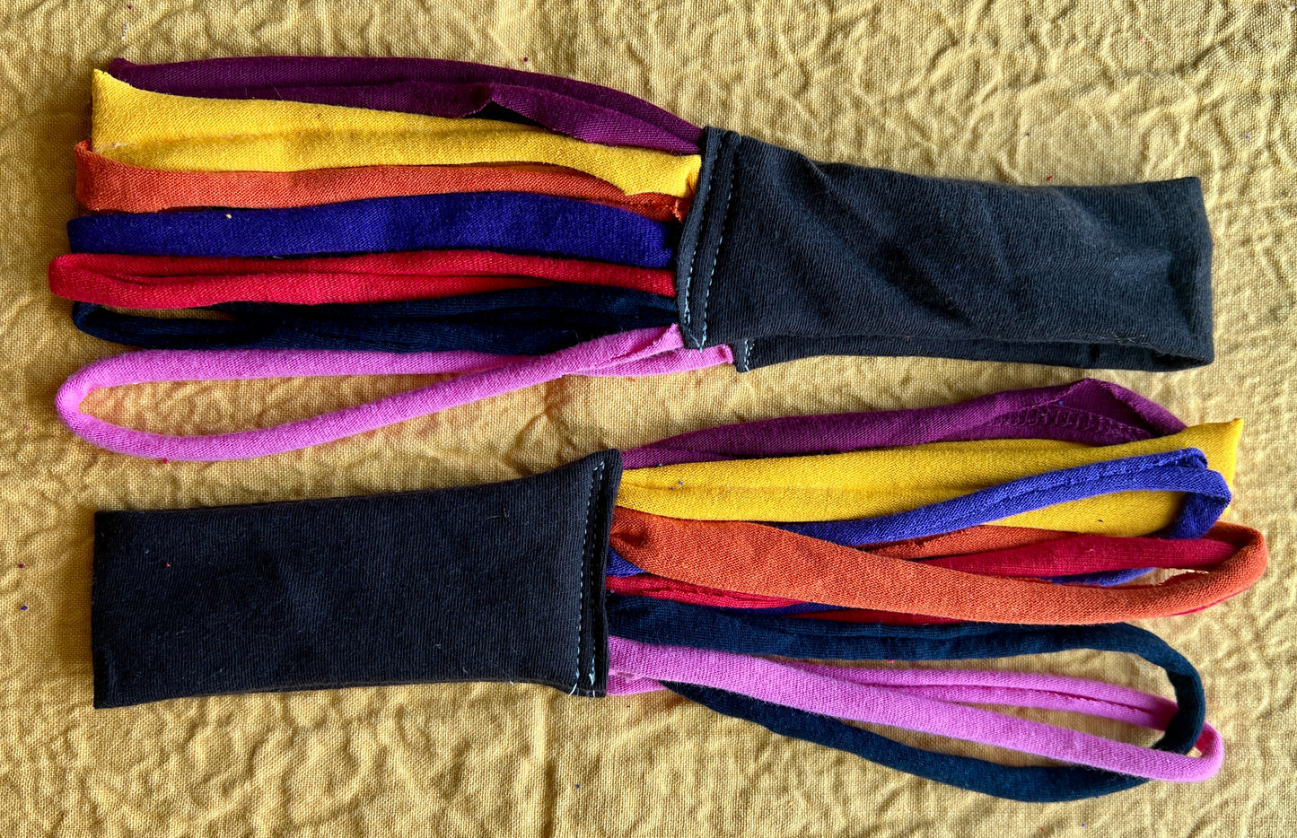 Handmade Accessories - Upcycled Necktie Wristband - Tshirt Strips Headband