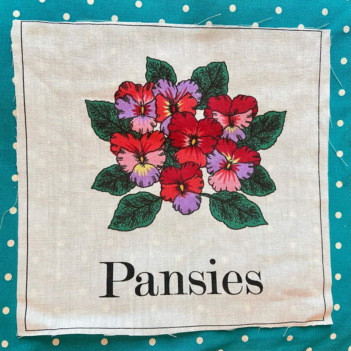 Panic Punk Patch - Ransom Note Letters on Scrappy Patches, Fruit/Veggie/Flowers, or Hexie Flowers