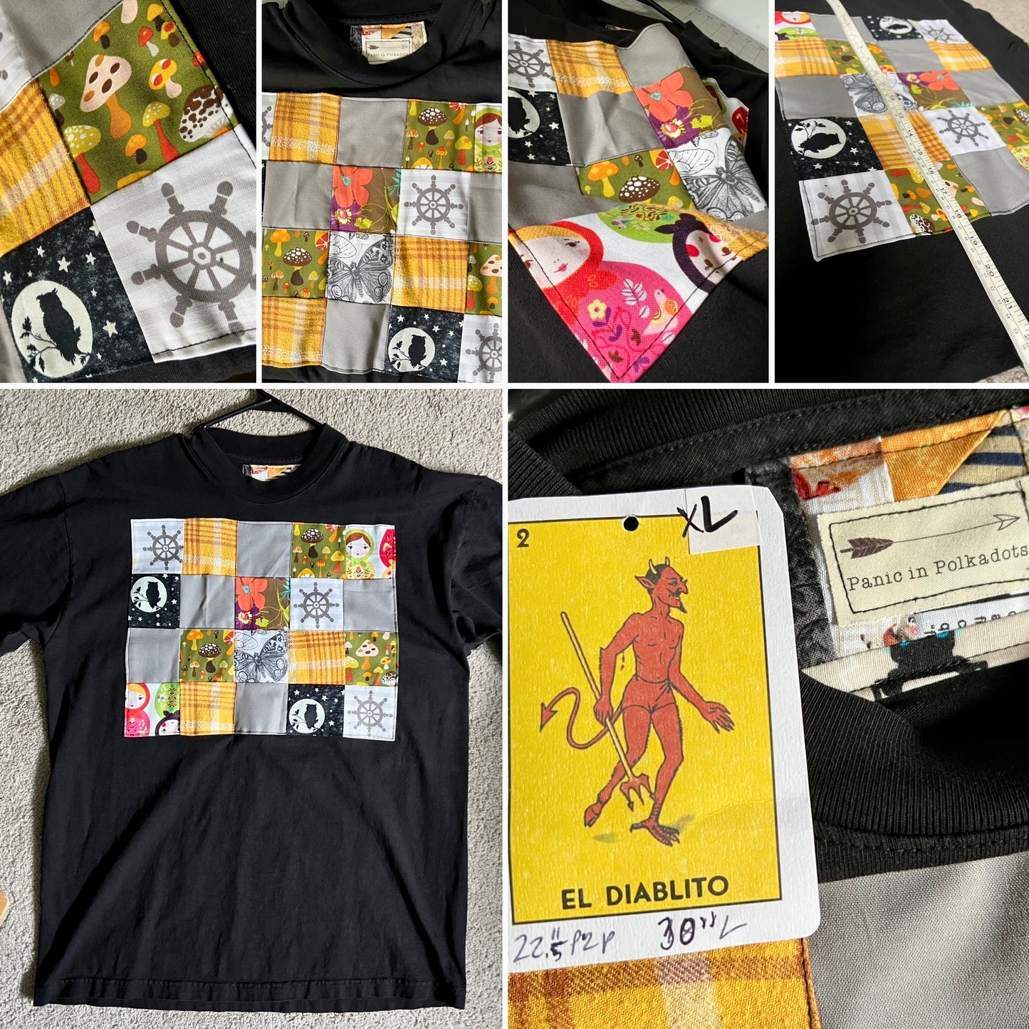 A Quilty Tee Shirt - Thrifted Upcycled Tshirts