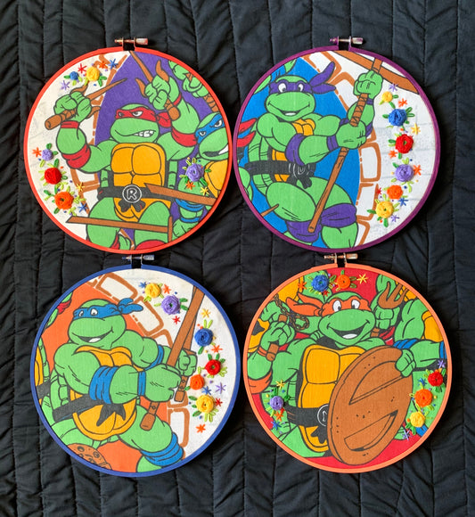 Teenage Mutant Ninja Turtles TMNT Embroidery Wall Art - Choose Your Fav!