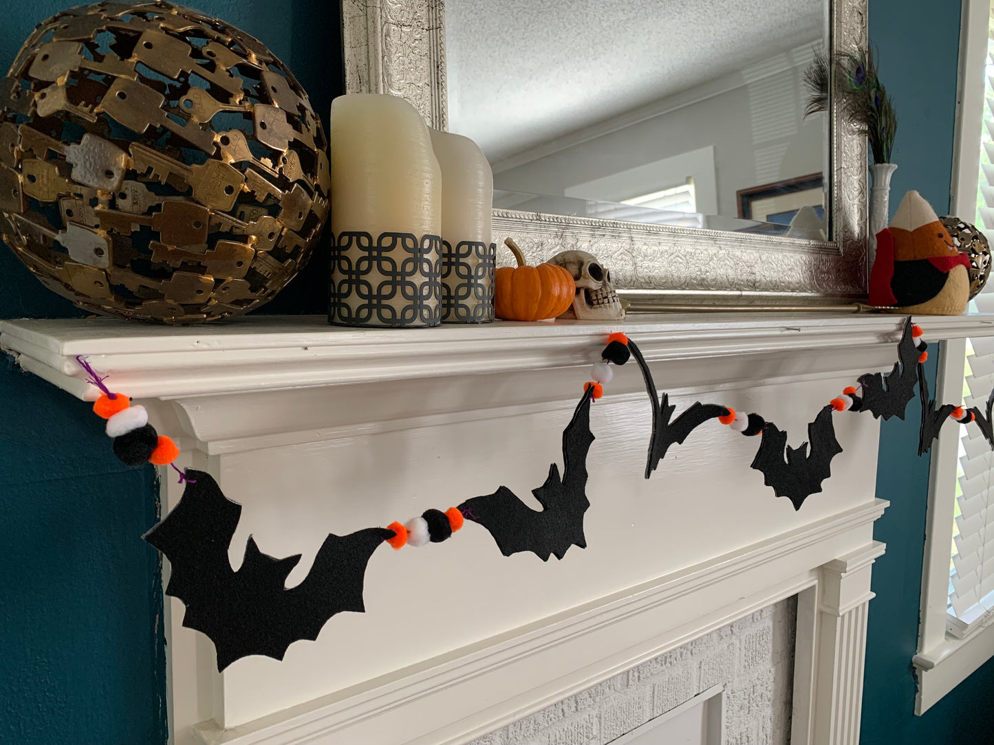 Halloween Bat Garland - It's BATS - Handmade Home Decor
