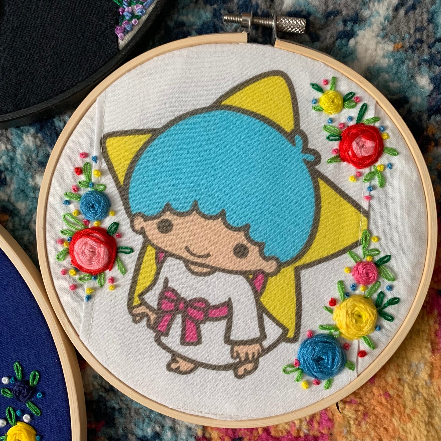 ZSold - Sanrio Hello Kitty Embroidery Wall Art - Little Twin Stars