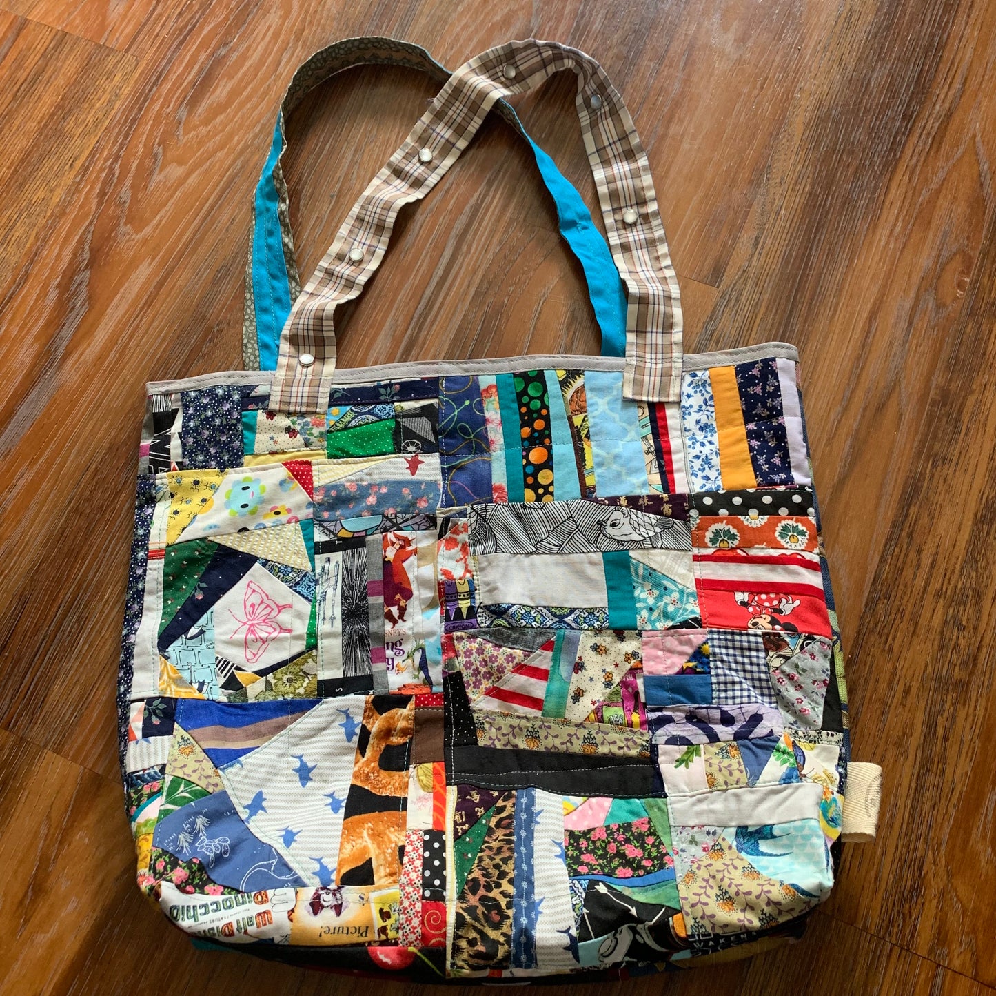 Large Perfectly Imperfect Tote Bag - Scrappy and Upcycled