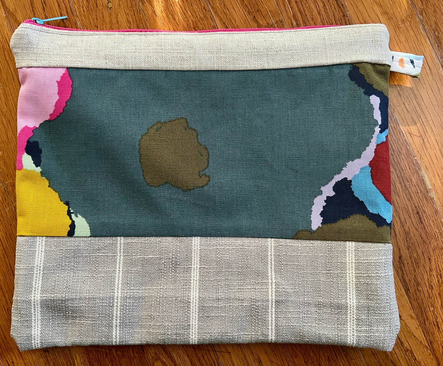 Tablet zipper pouch designer offcuts, warhol flower