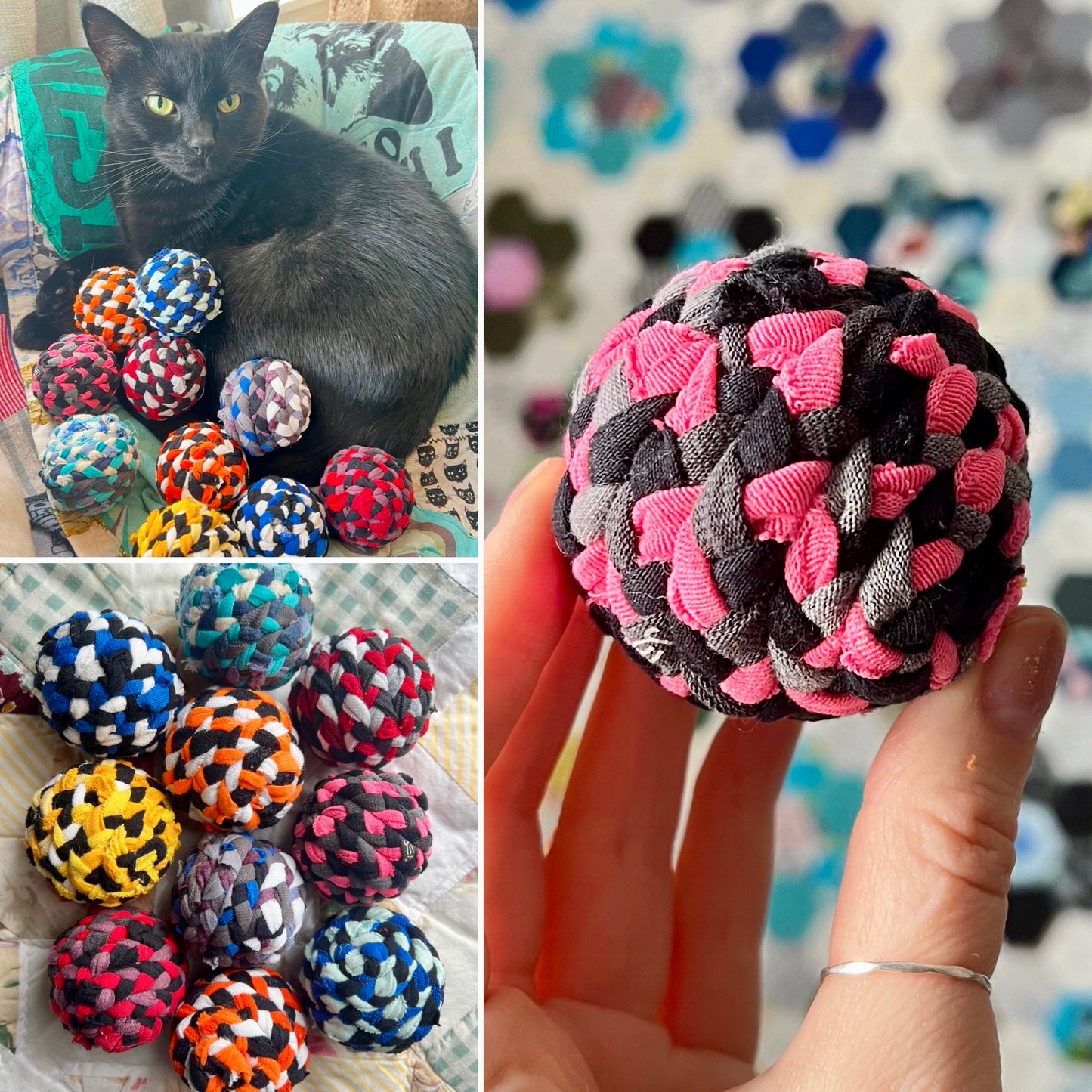 Pet Toys - Braided Dog Tug Rope or Braided Ball Cat Toy
