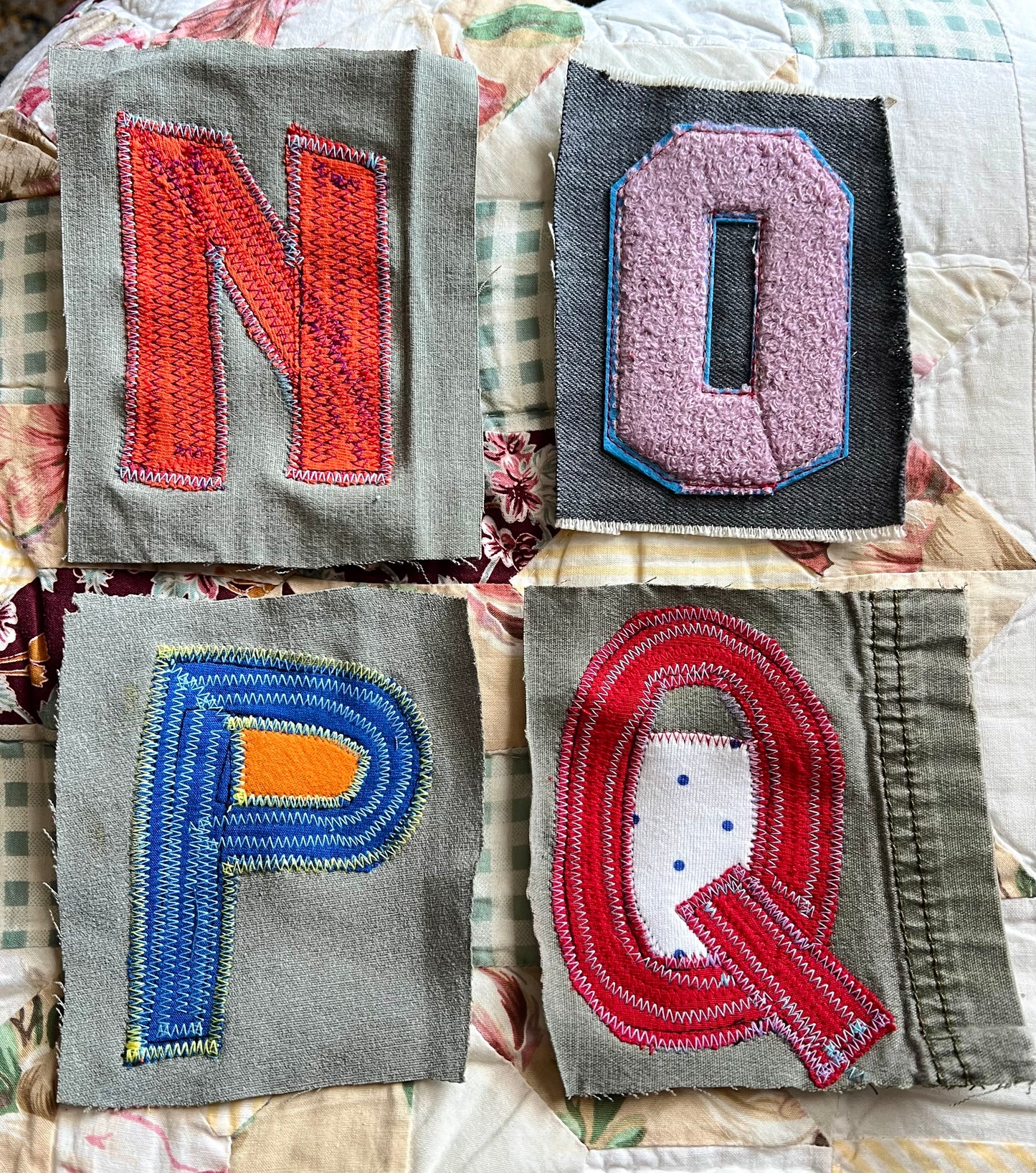 Panic Punk Patch - Single Varsity Letters on Denim