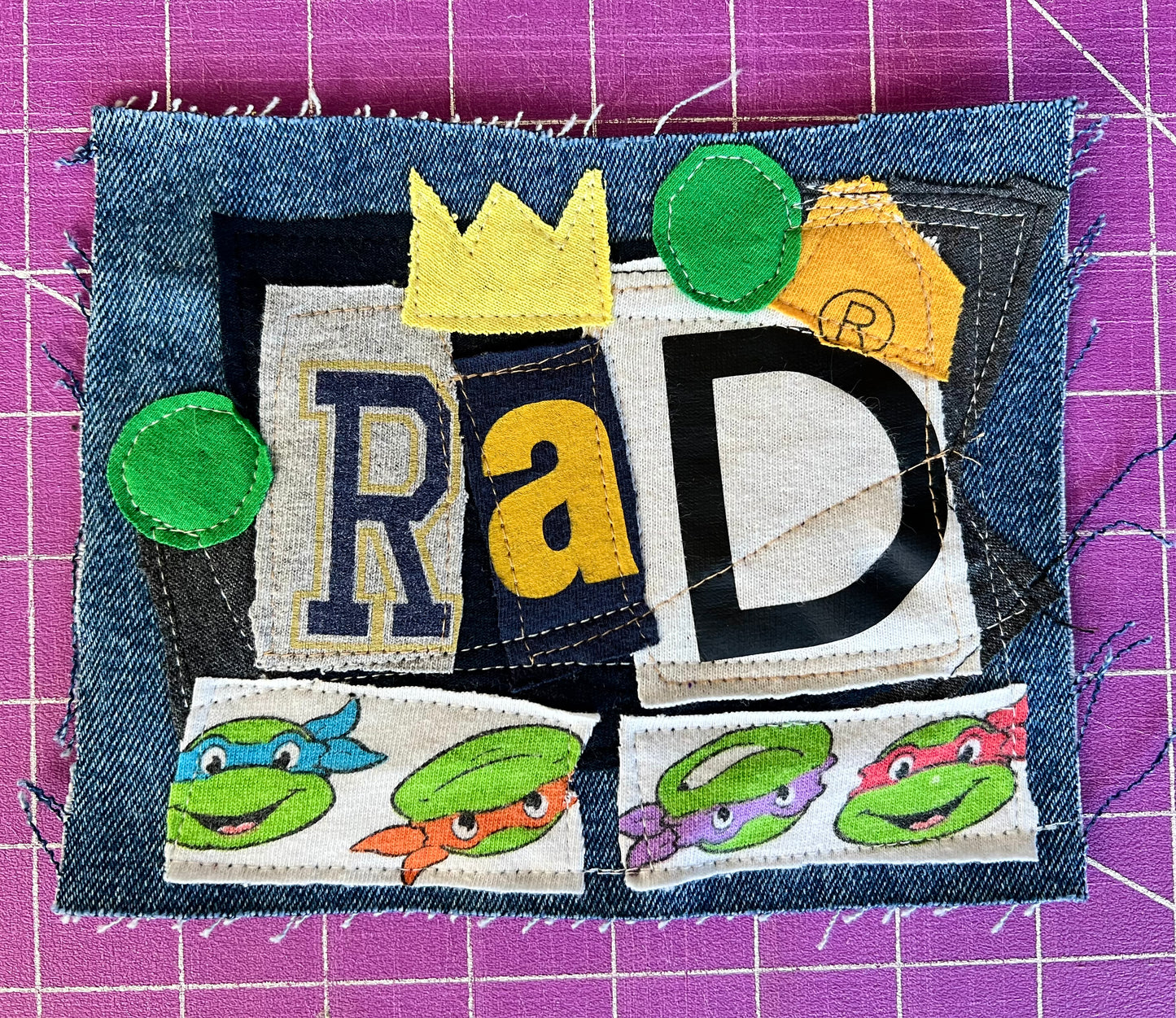 Panic Punk Patch - Ransom Note Letters on Denim
