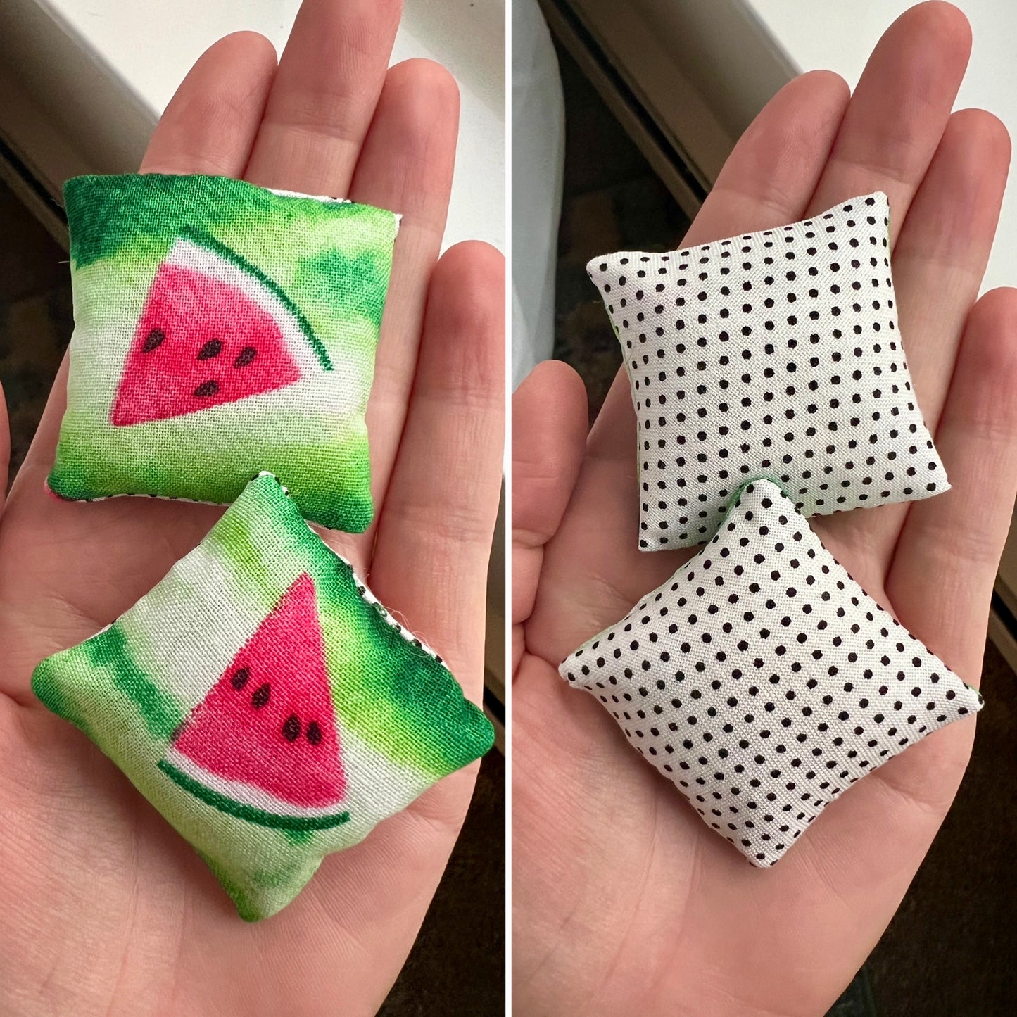 Doll Pillows - Miniature Throw Pillows - 1:12 Scale or 1:6 Scale - Sold Individually