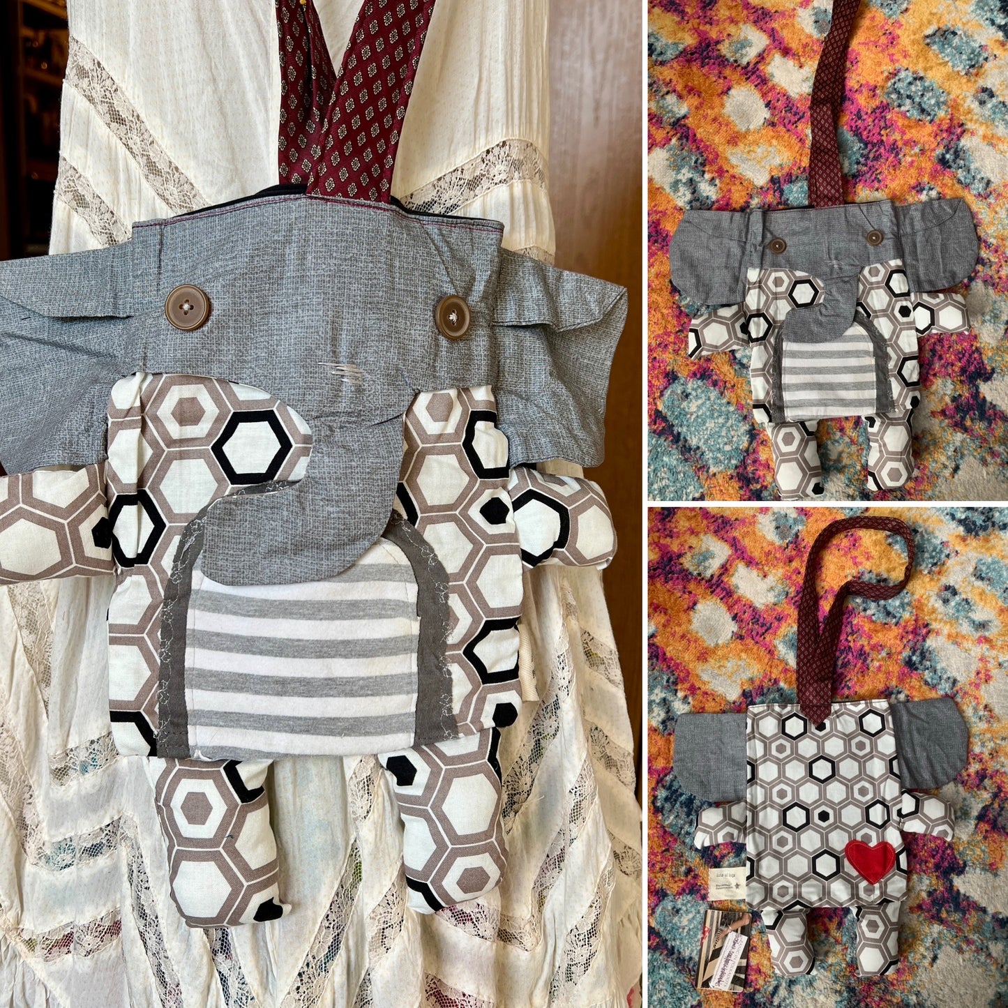 Handcrafted Tote Bag - Monster or Animal Friend - Large Tote