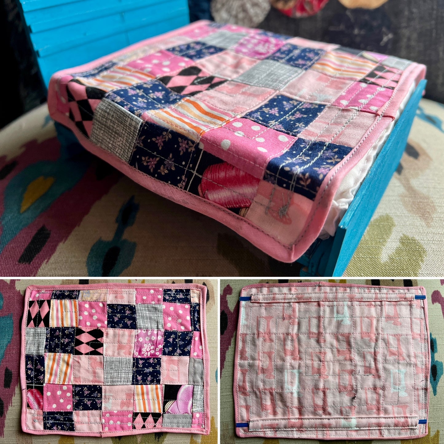 Barbie Dollhouse Quilt - Handmade Miniature Quilts - 1:6 Scale or 1:12 Scale