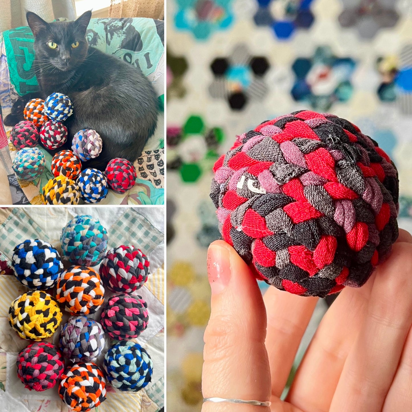 Pet Toys - Braided Dog Tug Rope or Braided Ball Cat Toy