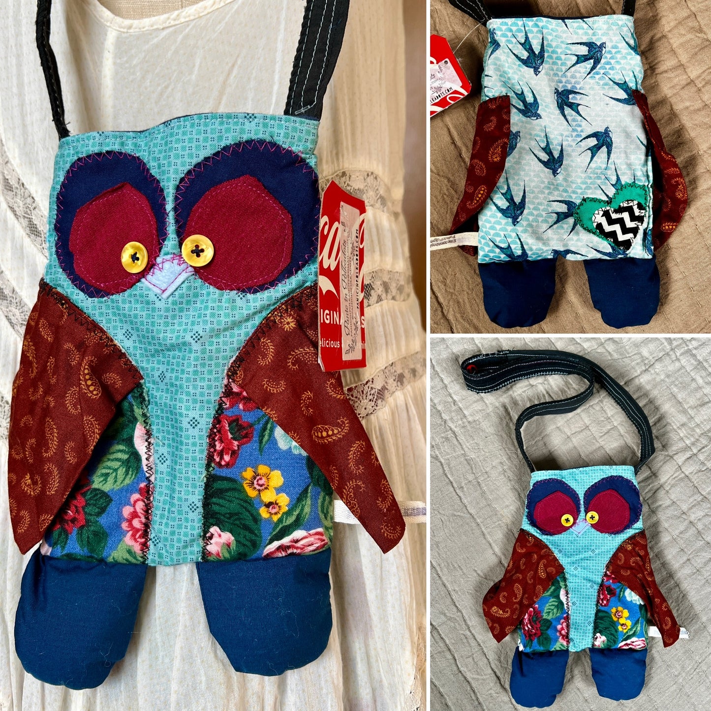 Handcrafted Tote Bag - Monster or Animal Friend - Small Satchel