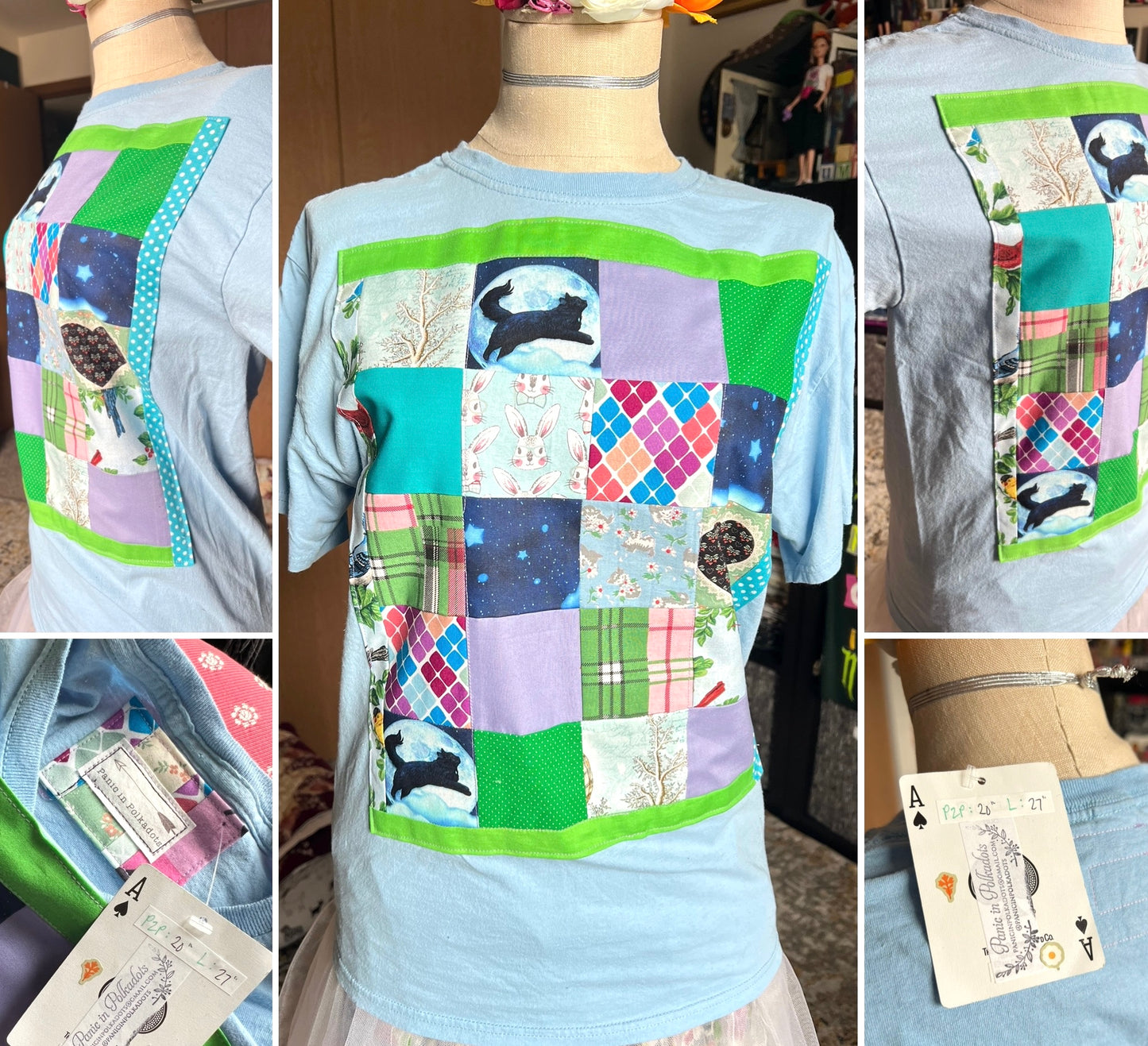 A Quilty Tee Shirt - Thrifted Upcycled Tshirts