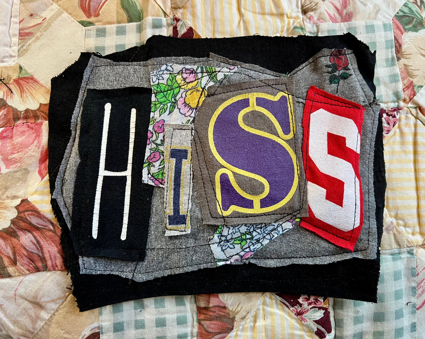 Panic Punk Patch - Ransom Note Letters on Denim