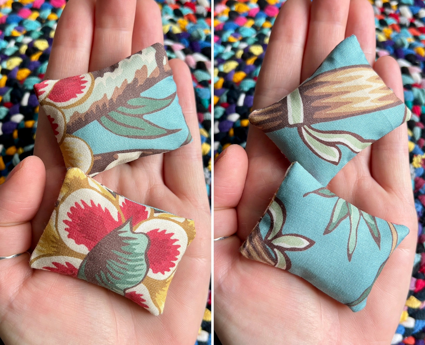 Barbie Doll Pillows - Pair of Miniature Throw Pillows -  1:6 Scale