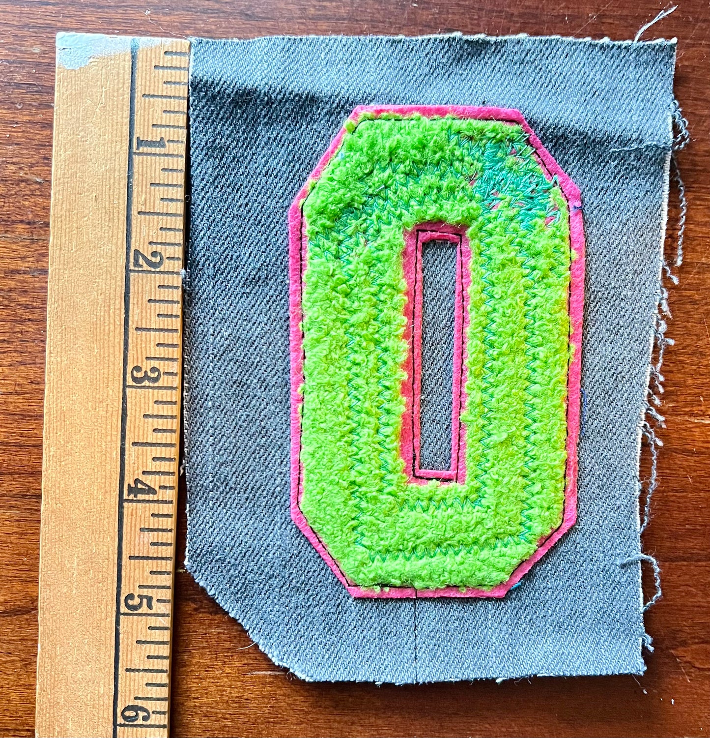 Panic Punk Patch - Single Varsity Letters on Denim