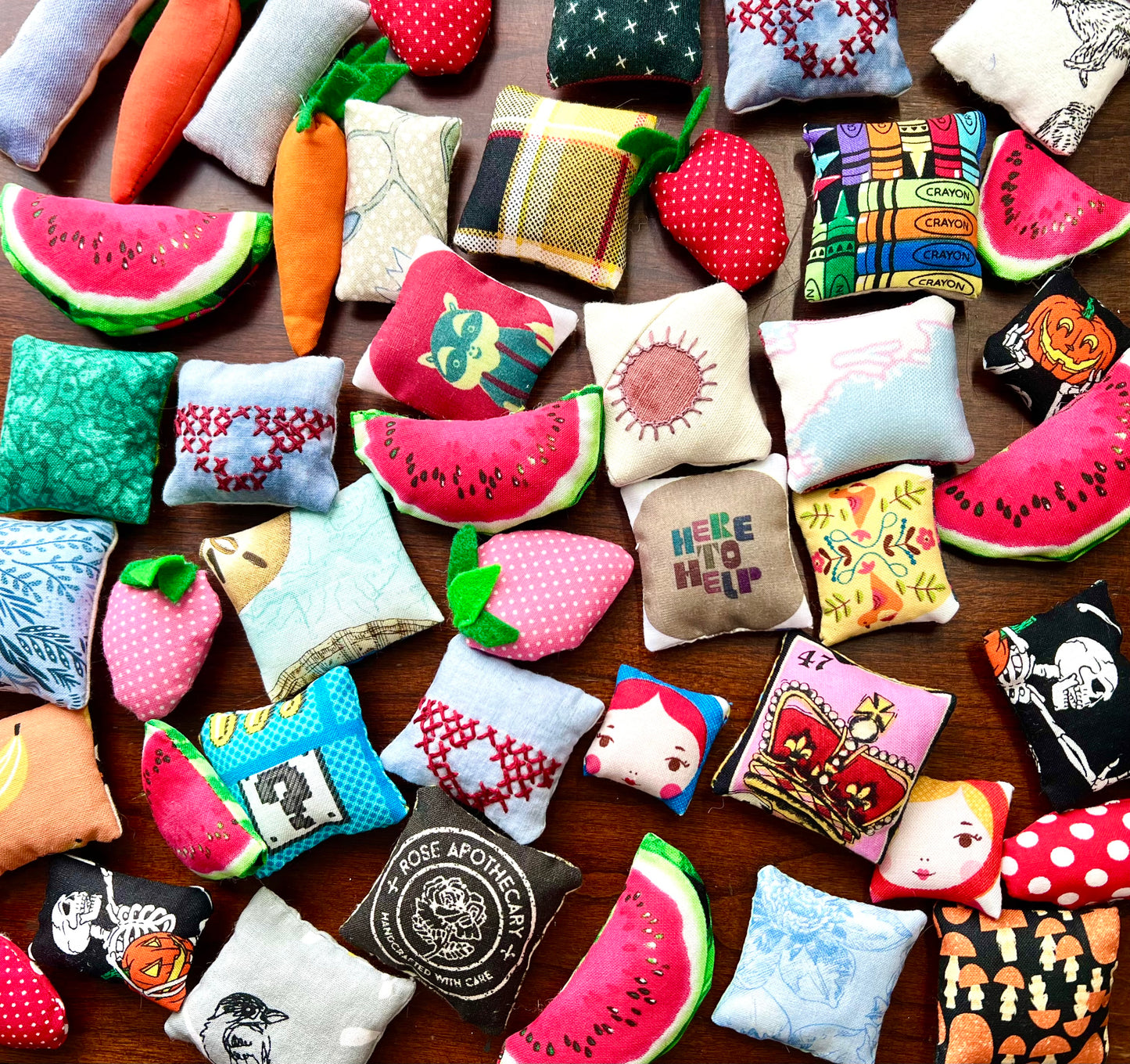 Doll Pillows D - One of a Kind Sold Individually - 1:12 Scale