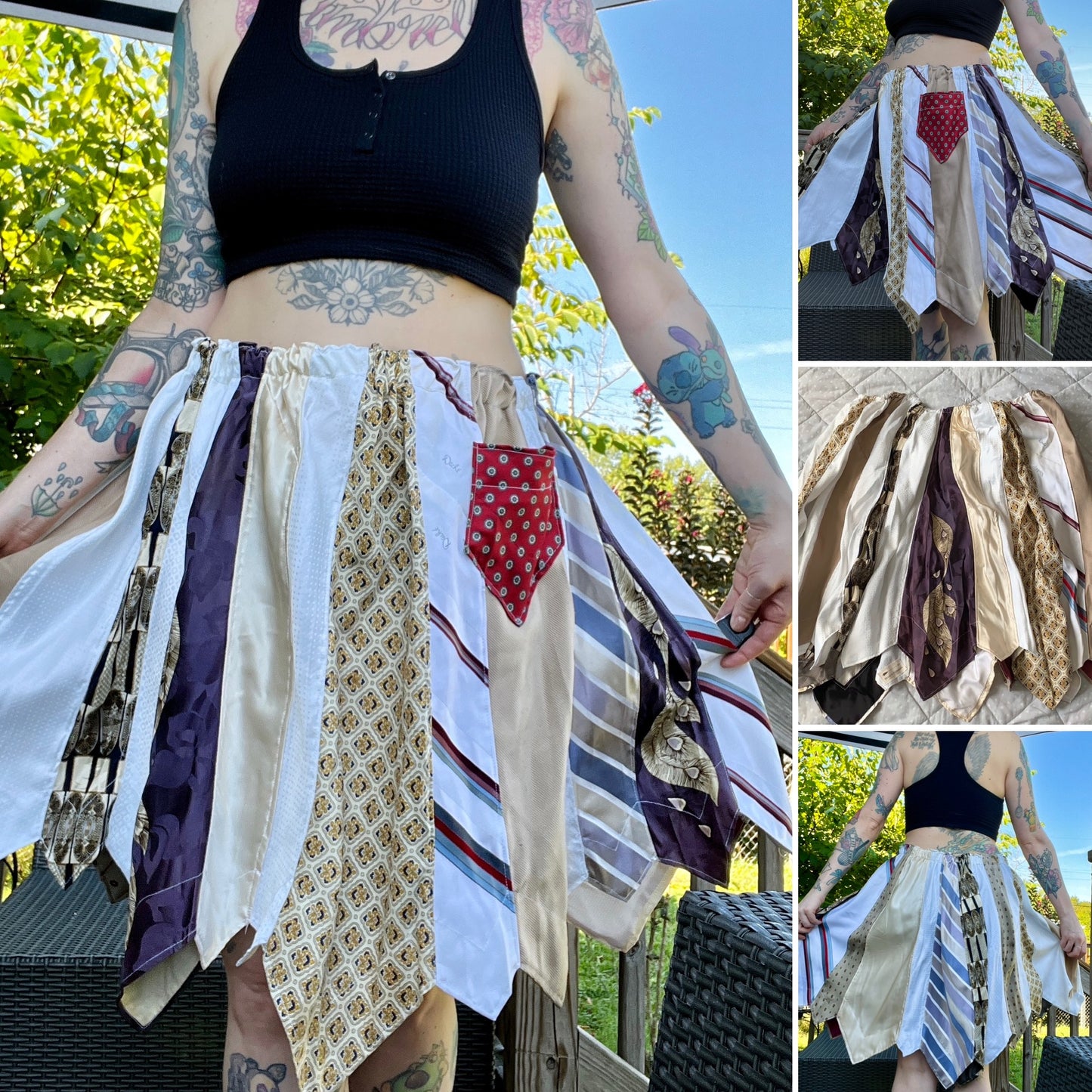 Patchwork Skirt Collection - Sustainable Skirt with Pockets!