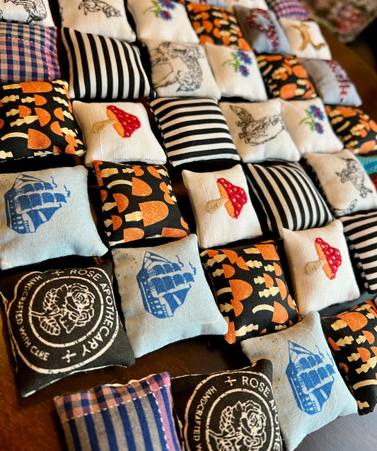 Doll Pillows - Miniature Throw Pillows 1:12 Scale or 1:6 Scale - Sold Individually
