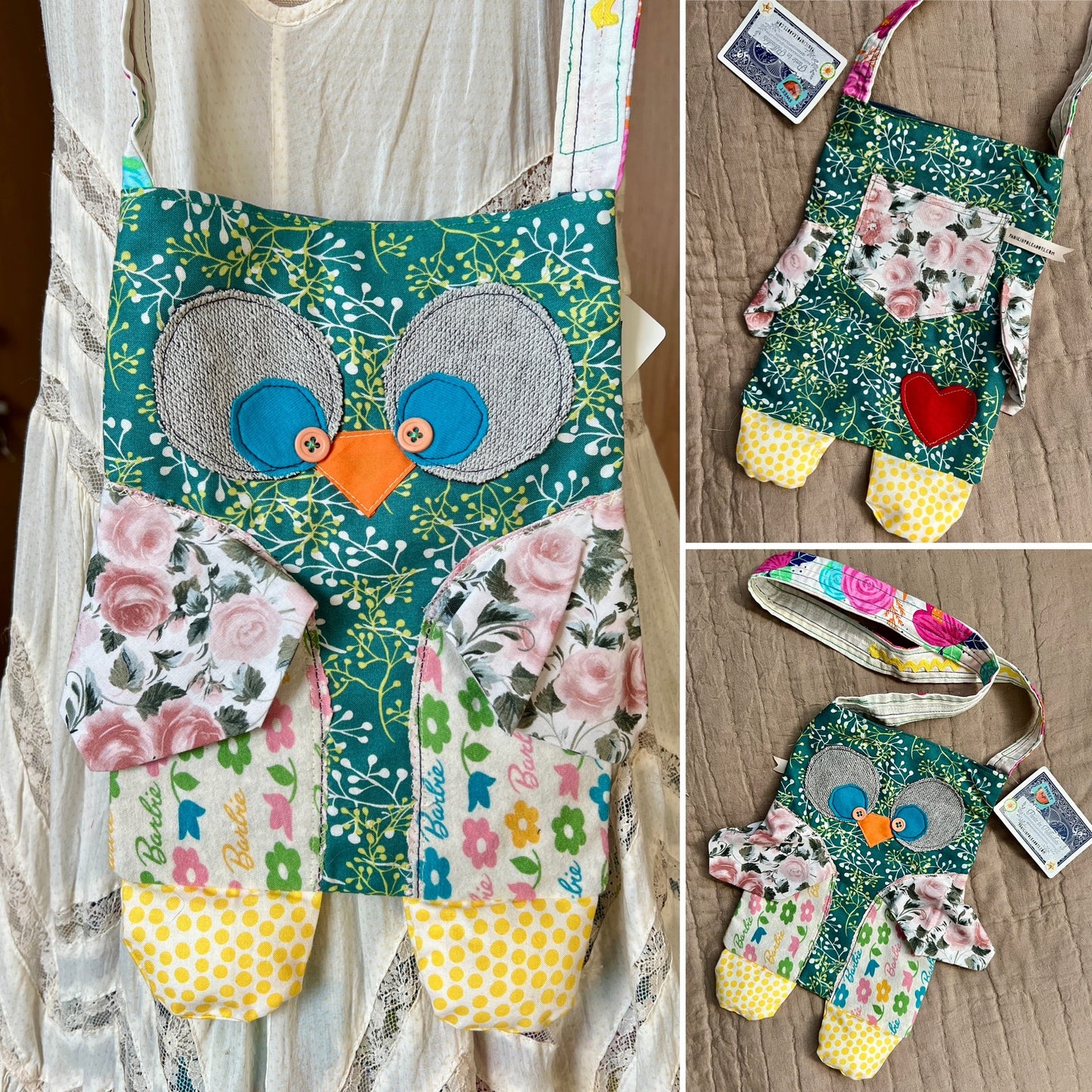 Handcrafted Tote Bag - Monster or Animal Friend - Large Tote