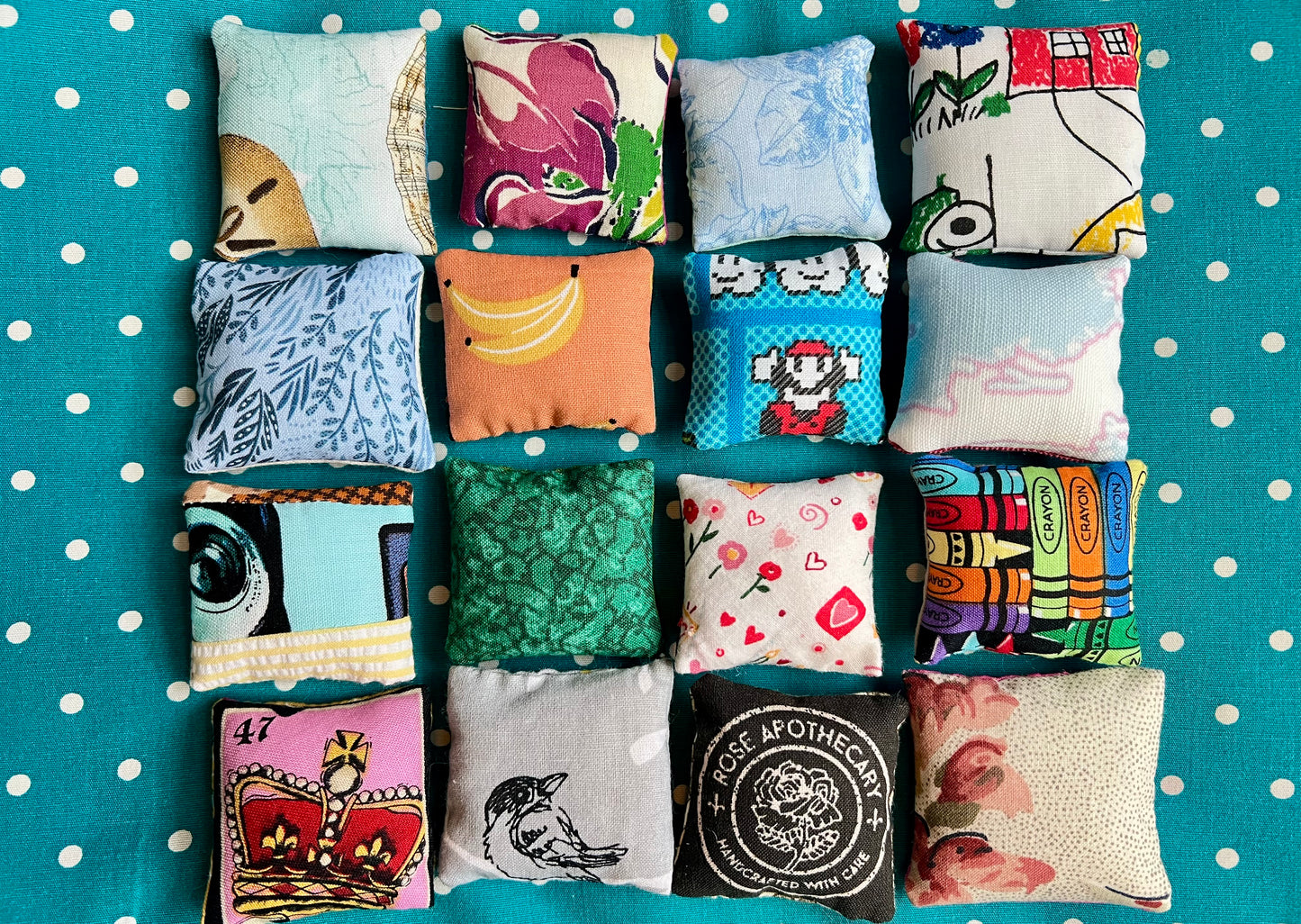Doll Pillows D - One of a Kind Sold Individually - 1:12 Scale