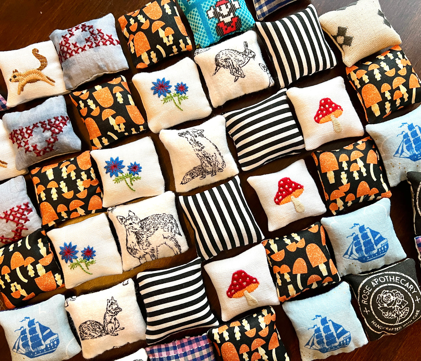 Doll Pillows - Miniature Throw Pillows 1:12 Scale or 1:6 Scale - Sold Individually