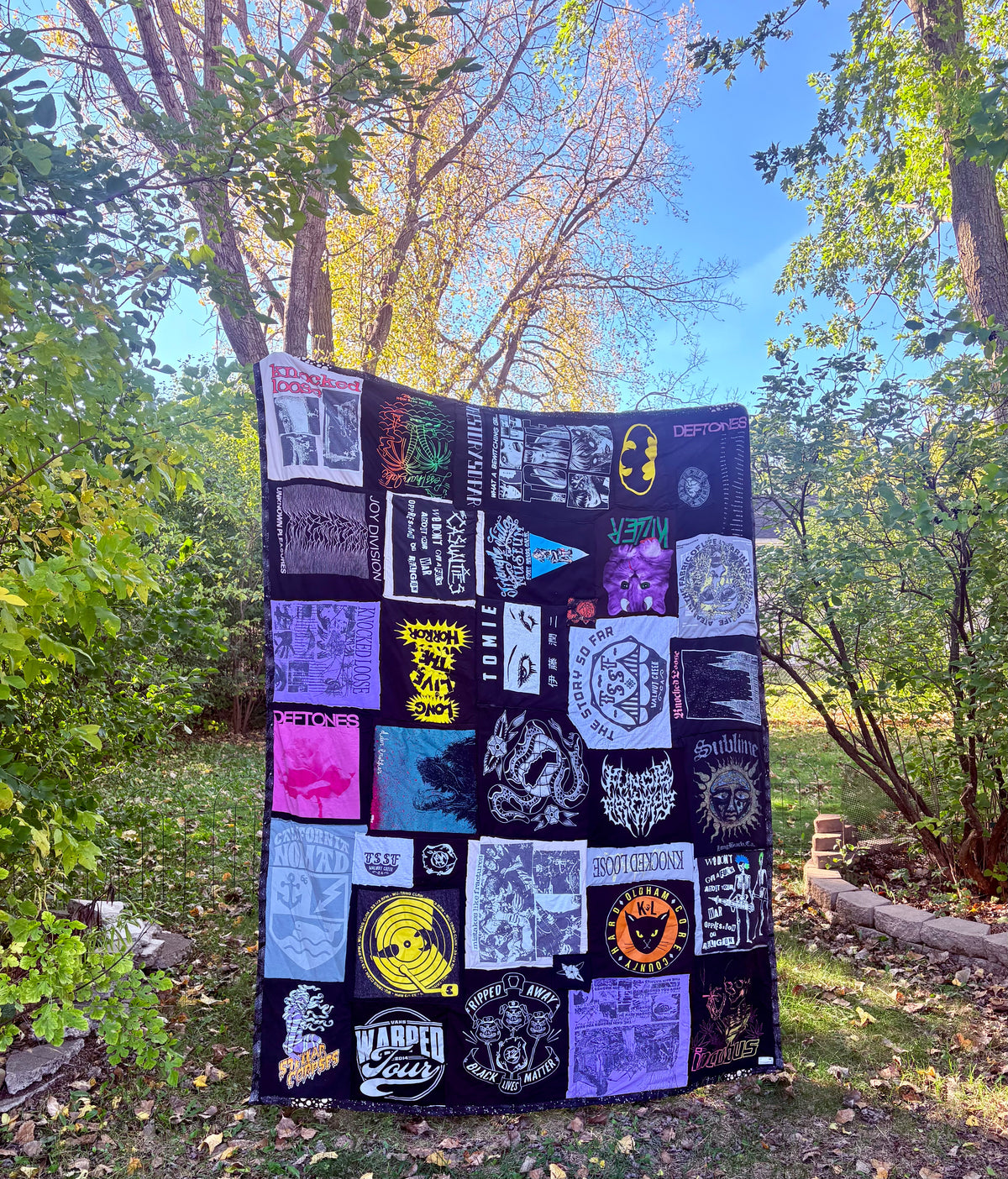 Custom Order - Meg J - Tshirt Quilt - XL Twin Black Cotton Backing