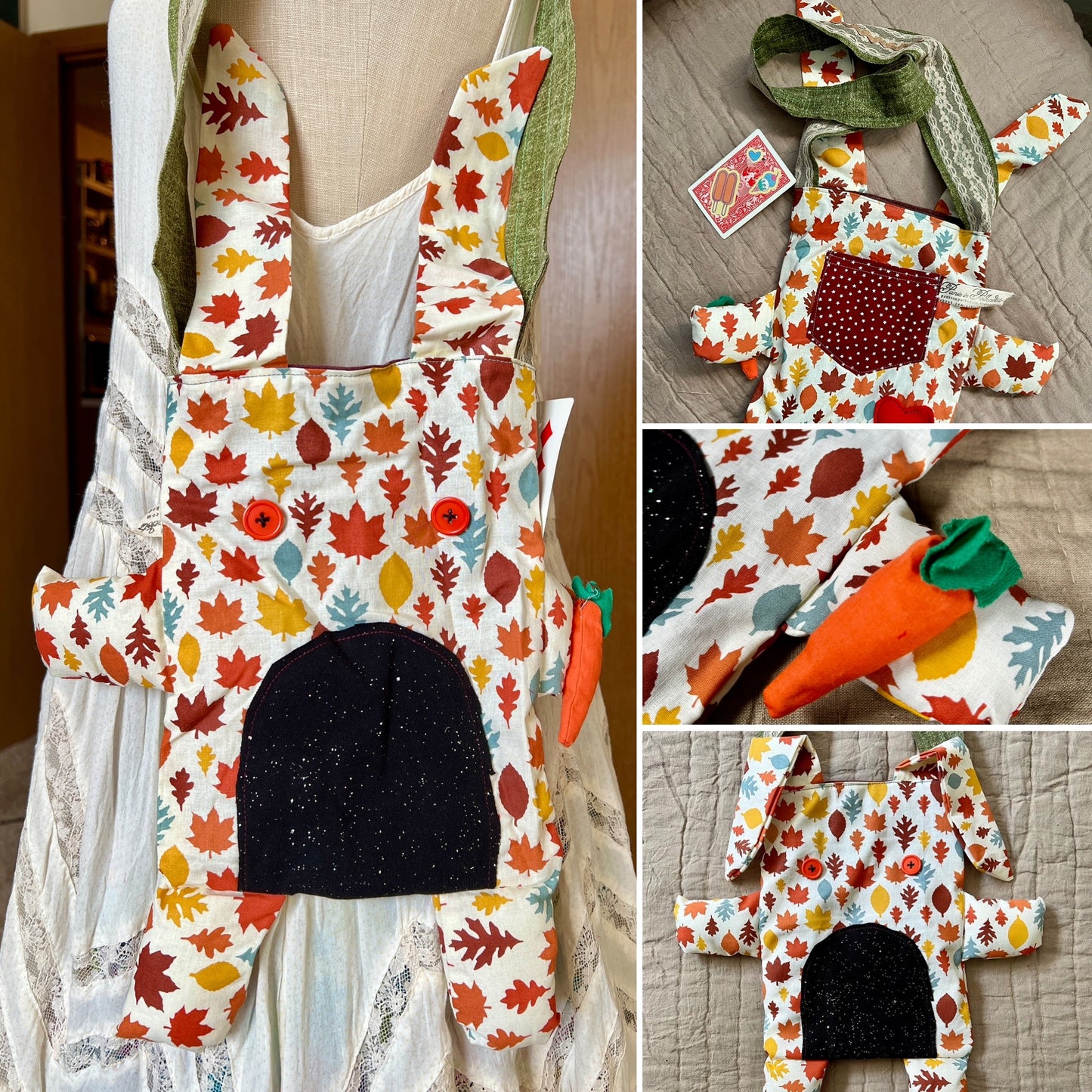 Handcrafted Tote Bag - Monster or Animal Friend - Large Tote