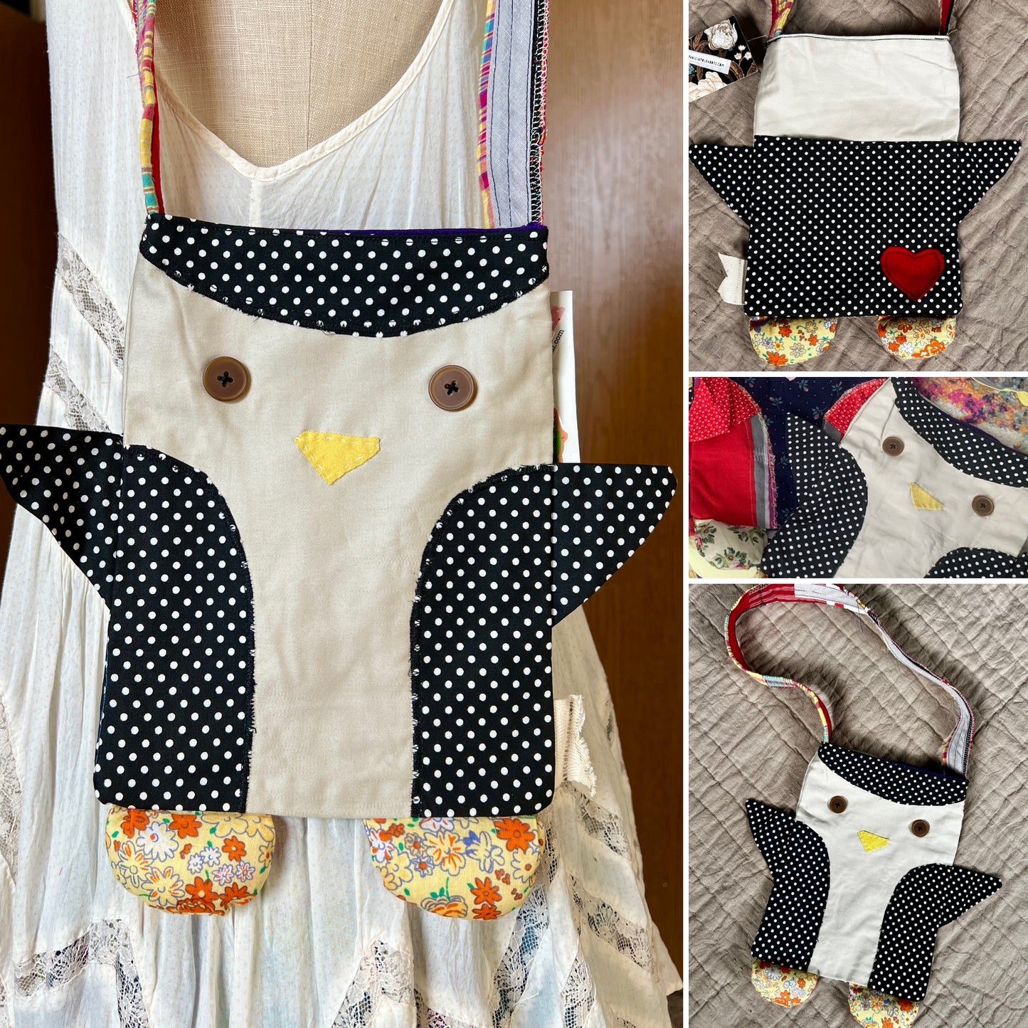 Handcrafted Tote Bag - Monster or Animal Friend - Large Tote