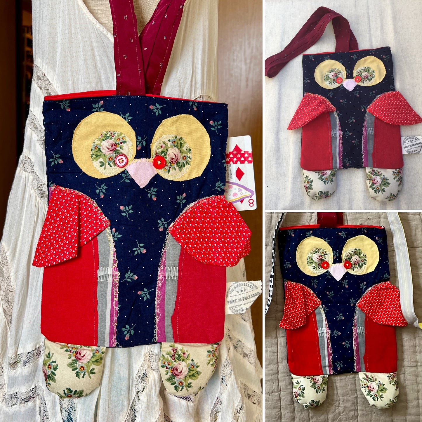 Handcrafted Tote Bag - Monster or Animal Friend - Large Tote