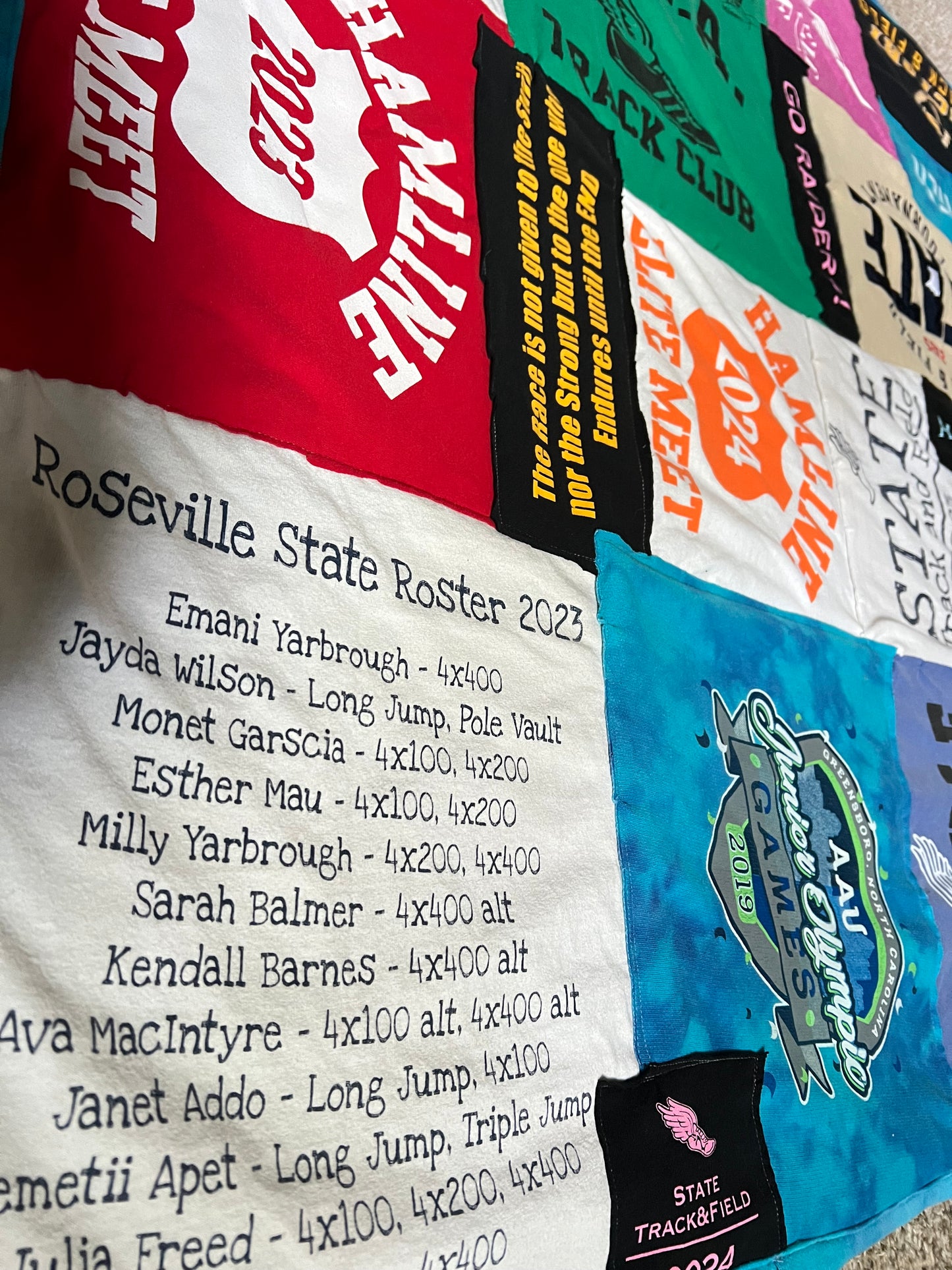 Custom Order - Lauren M - Tshirt Quilt Throw Fuzzy Backing