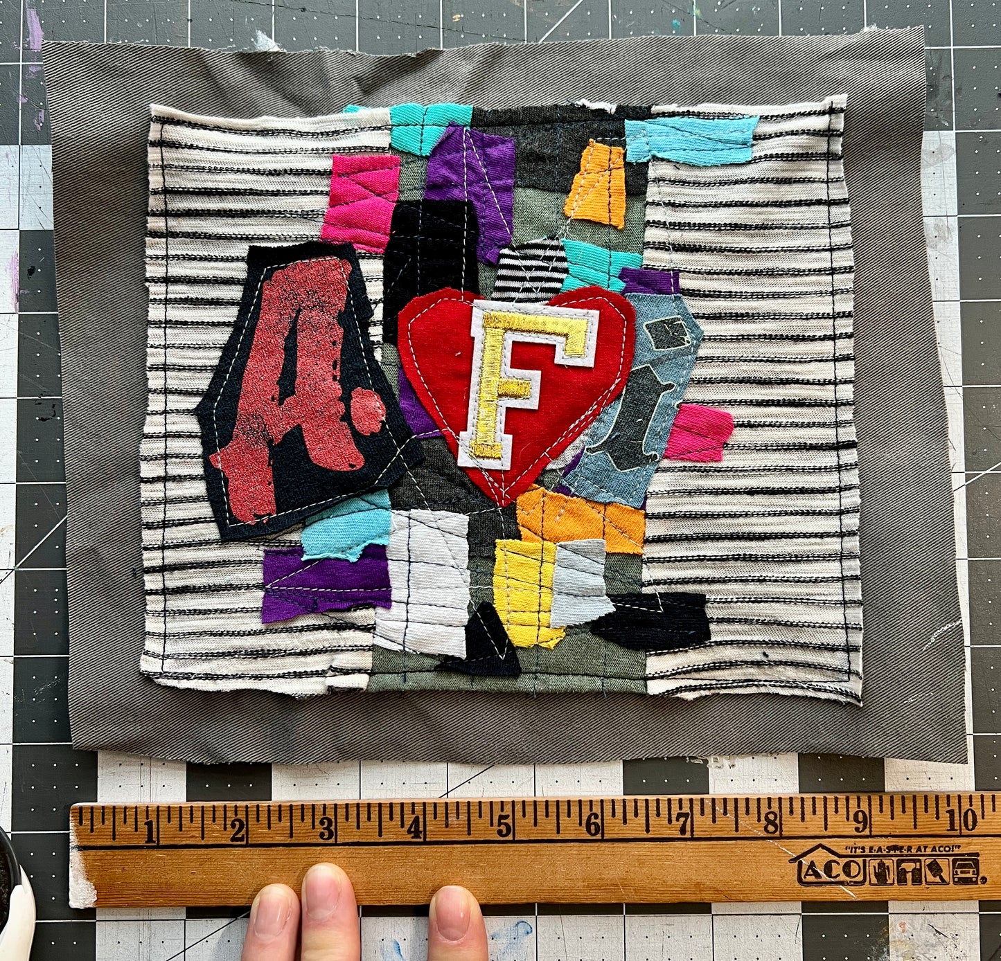 Panic Punk Patch - Ransom Note Letters on Denim