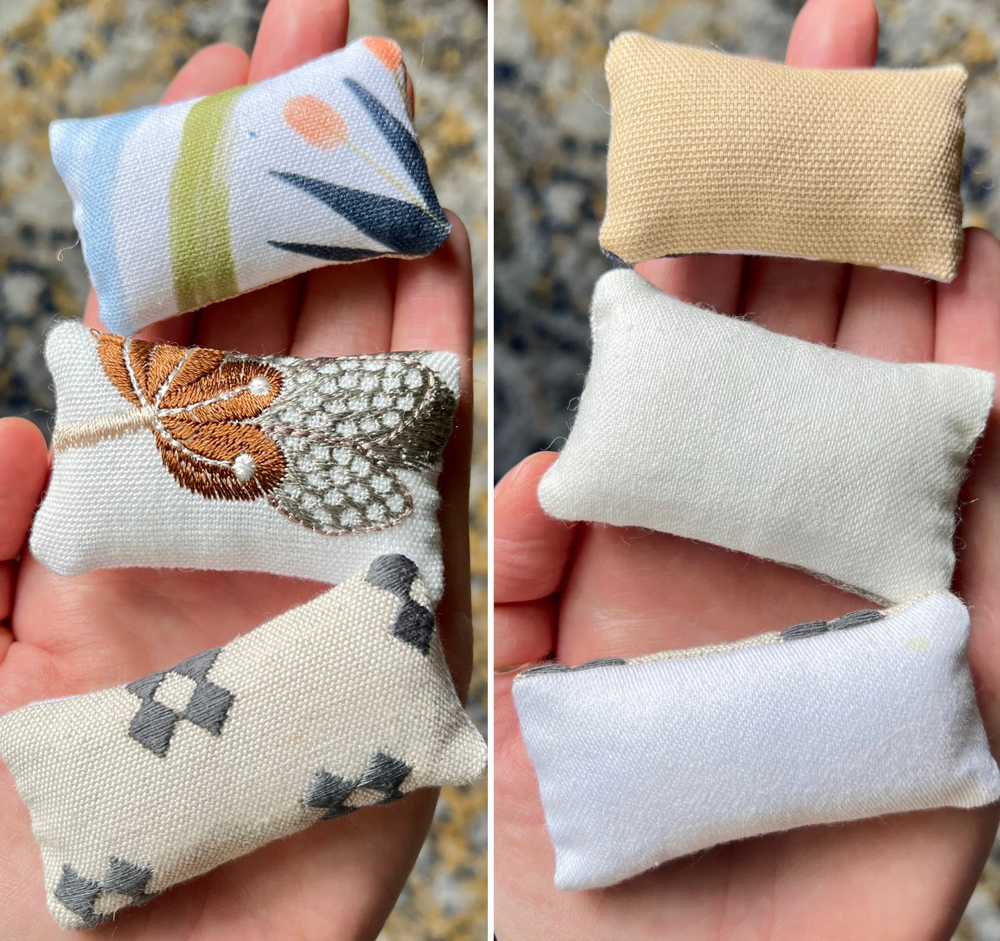 Doll Pillows D - One of a Kind Sold Individually - 1:12 Scale