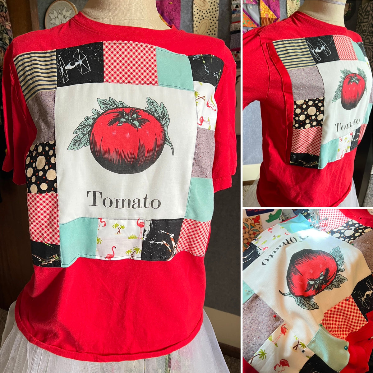 A Quilty Tee Shirt - Thrifted Upcycled Tshirts