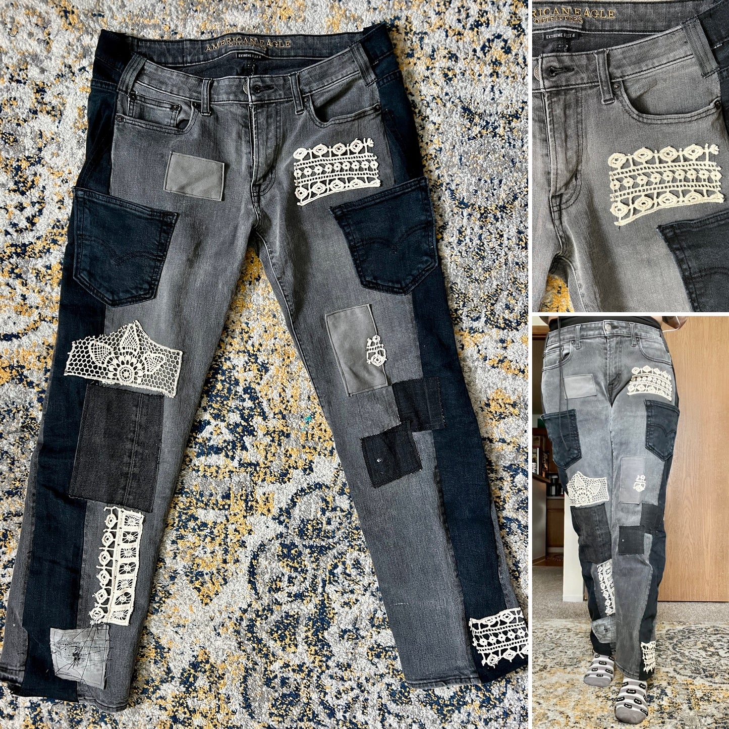 Panic Clothing - Denim Upgrades - Punk Sashiko Patchwork Mending
