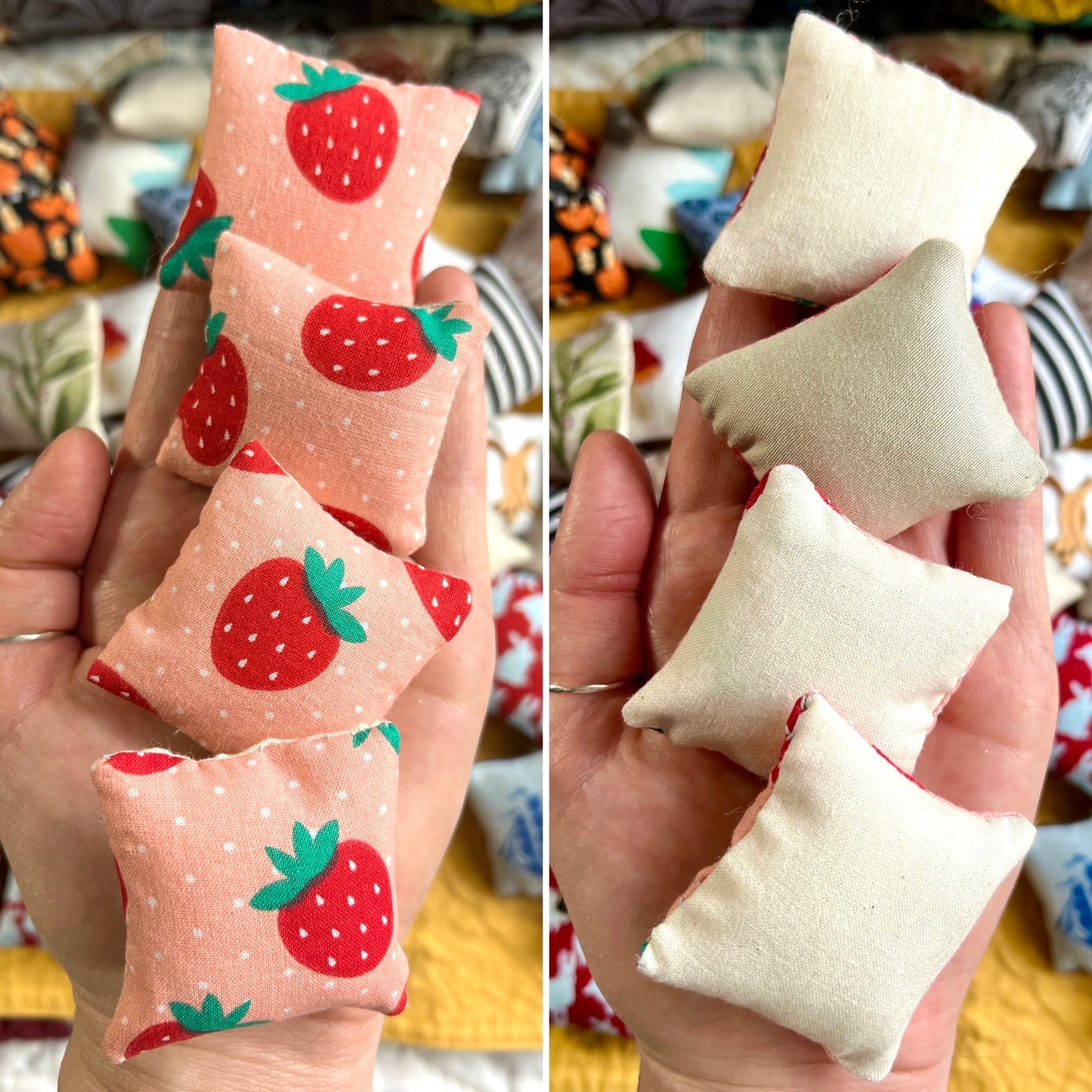 Doll Pillows - Miniature Throw Pillows - 1:12 Scale or 1:6 Scale - Sold Individually