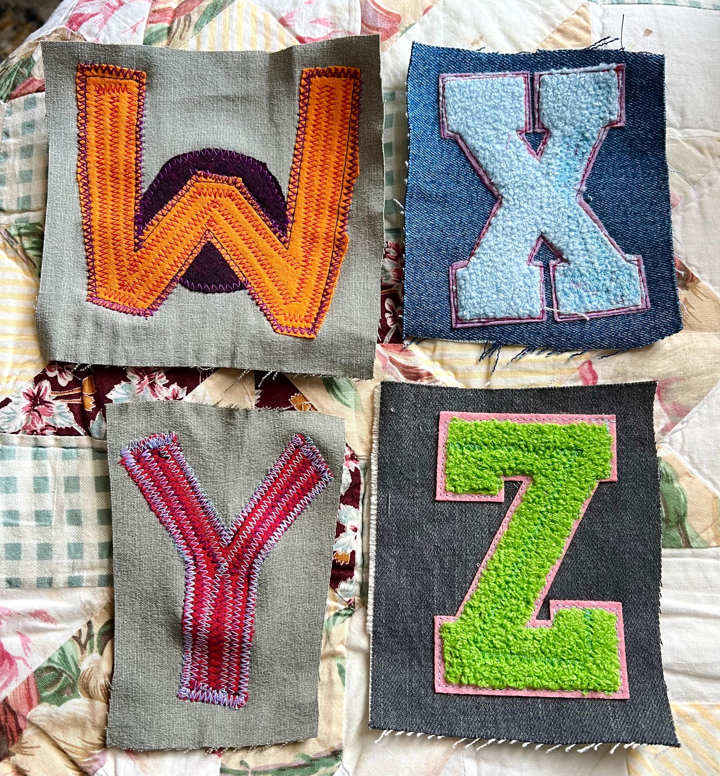 Panic Punk Patch - Single Varsity Letters on Denim