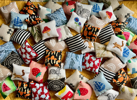Doll Pillows - Miniature Throw Pillows - 1:12 Scale or 1:6 Scale - Sold Individually