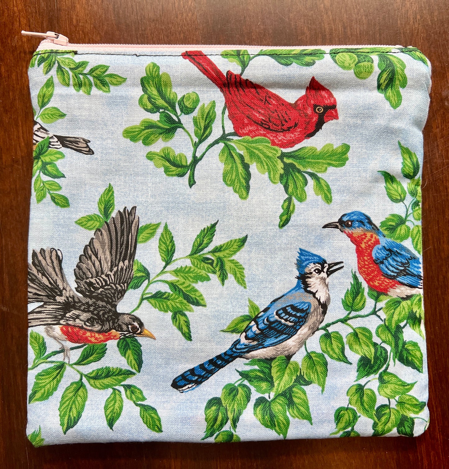 Hexie Pouch - Handsewn Fabric Zipper Pouch - Upcycled Reusable Bag Zip Pouch