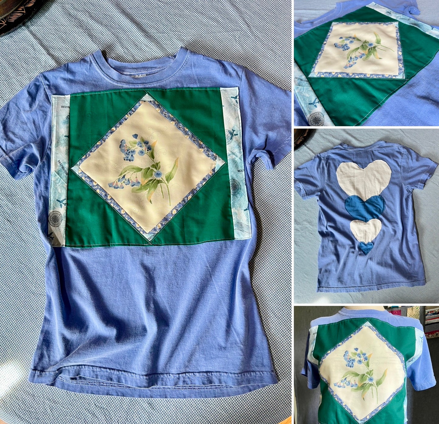 A Quilty Tee Shirt - Thrifted Upcycled Tshirts