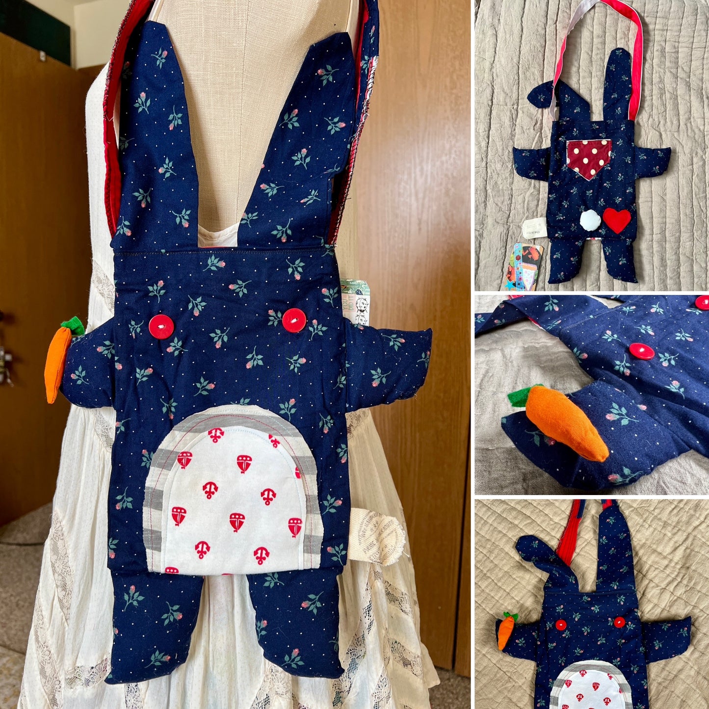 Handcrafted Tote Bag - Monster or Animal Friend - Large Tote