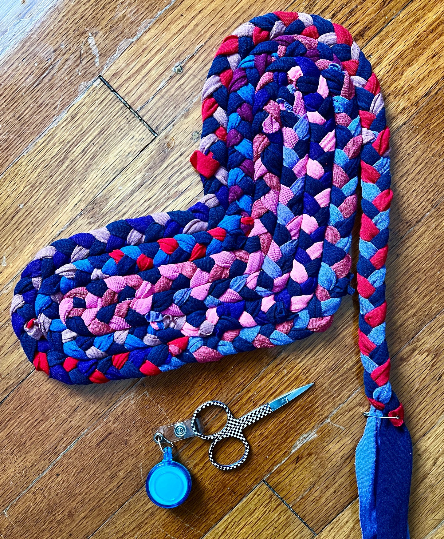 Shaped Rugs - Handbraided and Handsewn - Upcycled Sustainable Tshirt Rug Doormat