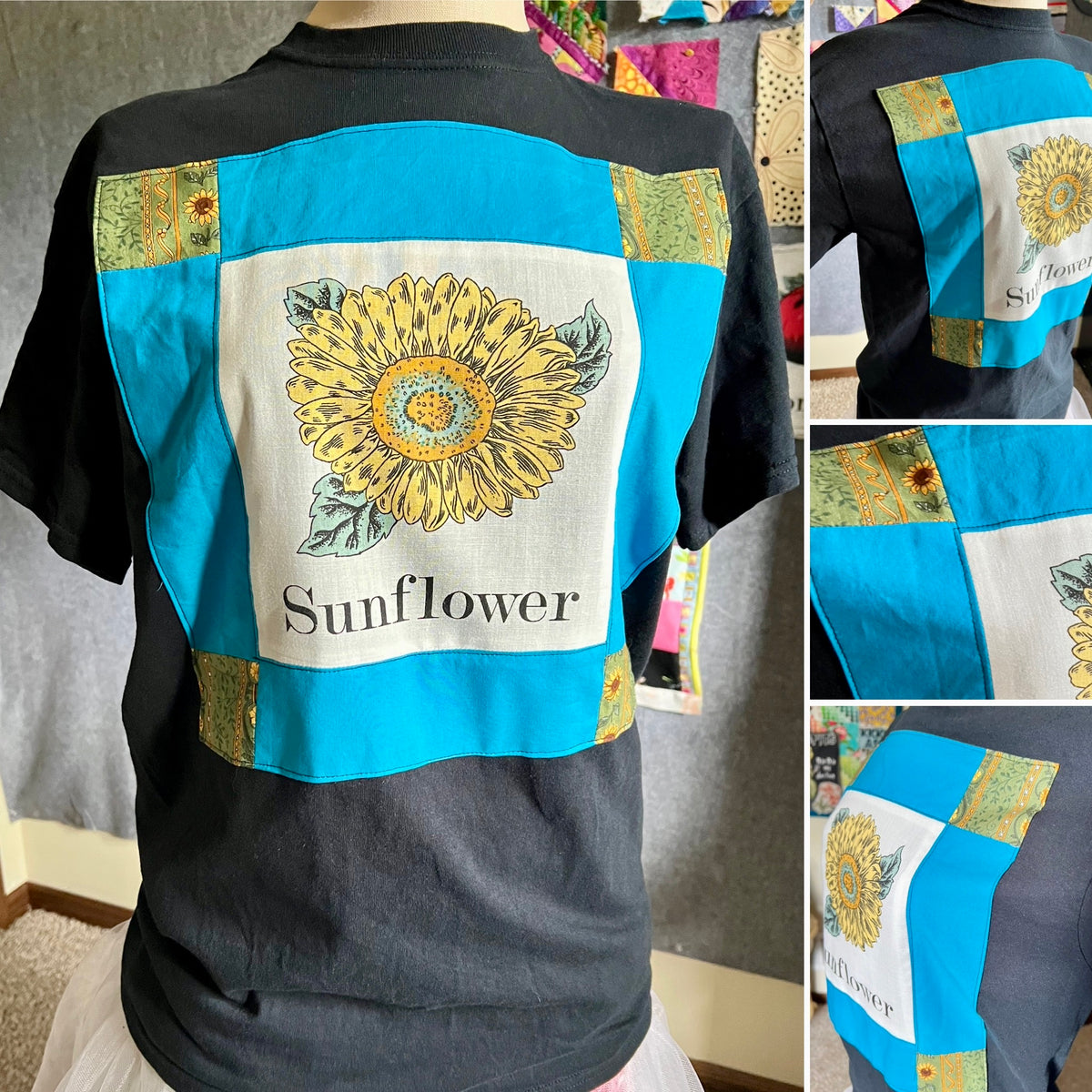 A Quilty Tee Shirt - Thrifted Upcycled Tshirts