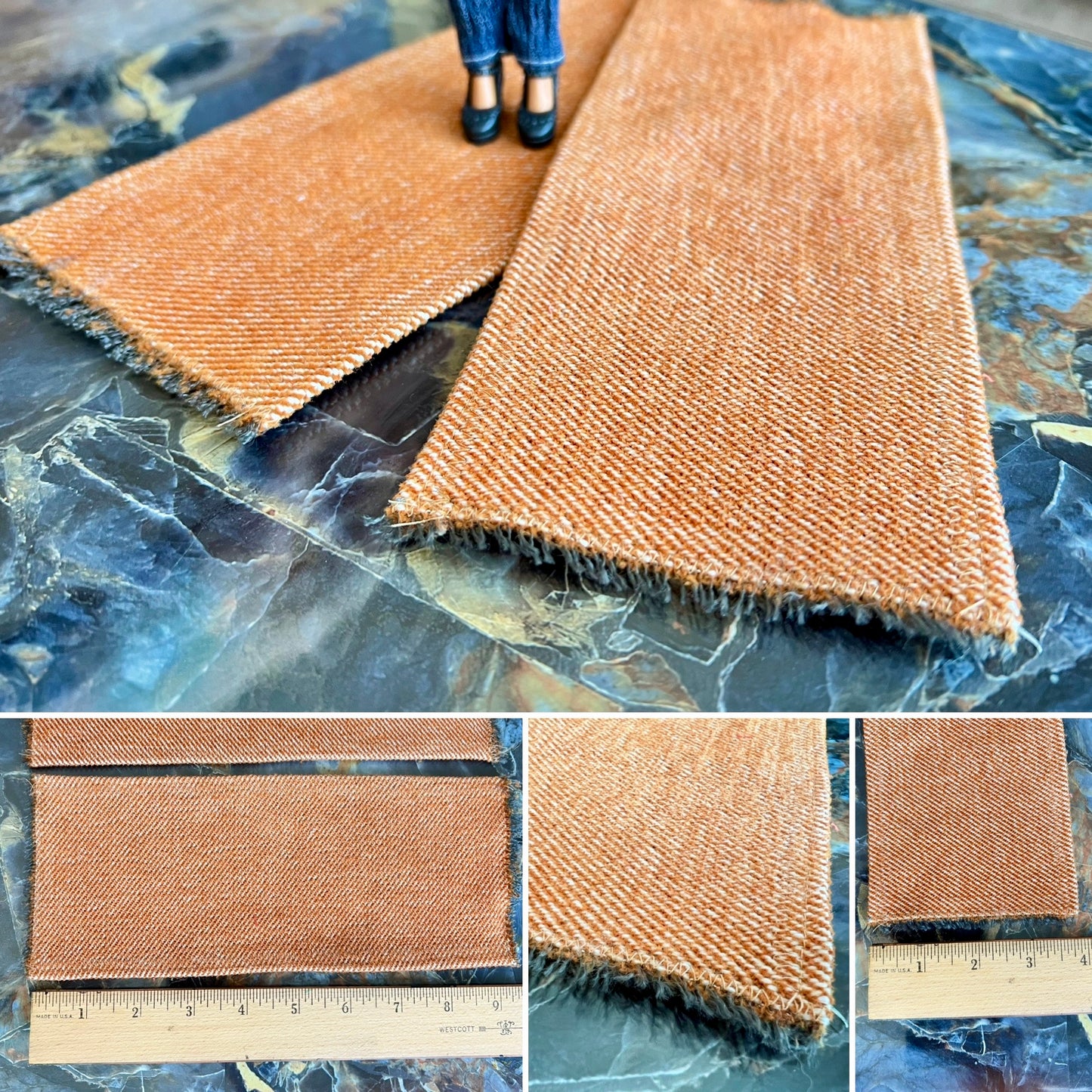 Miniature Dollhouse Rug - Upholstery Sample - 1:12 or 1:6 Scale