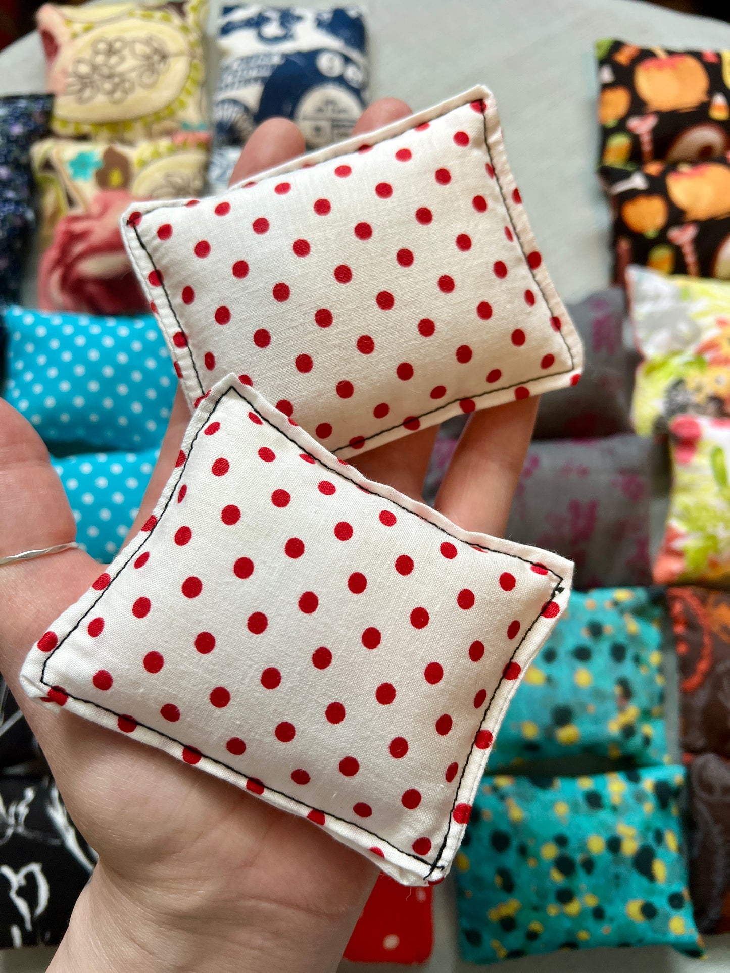 Barbie Doll Pillows - Pair of Miniature Throw Pillows -  1:6 Scale