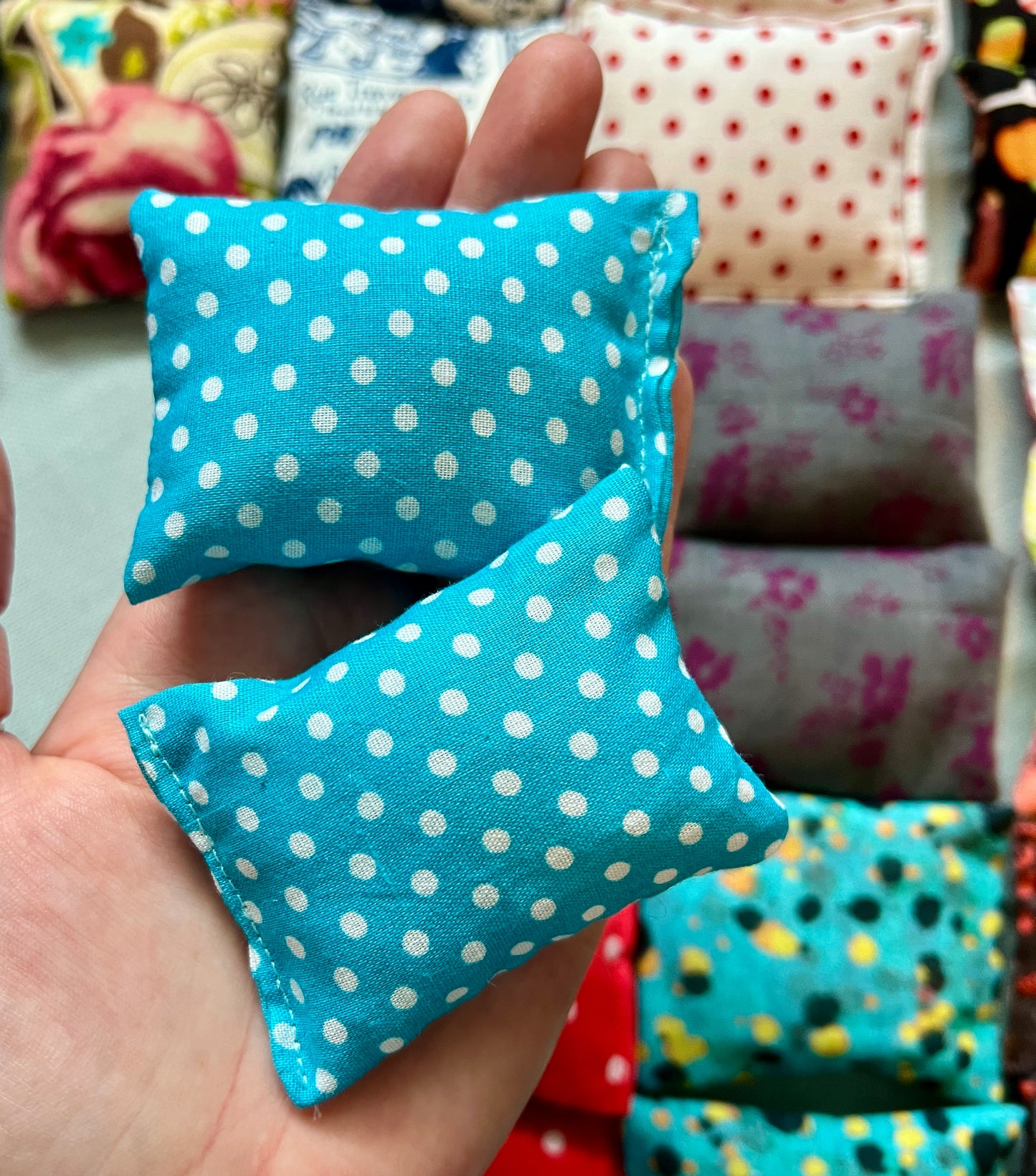 Barbie Doll Pillows - Pair of Miniature Throw Pillows -  1:6 Scale